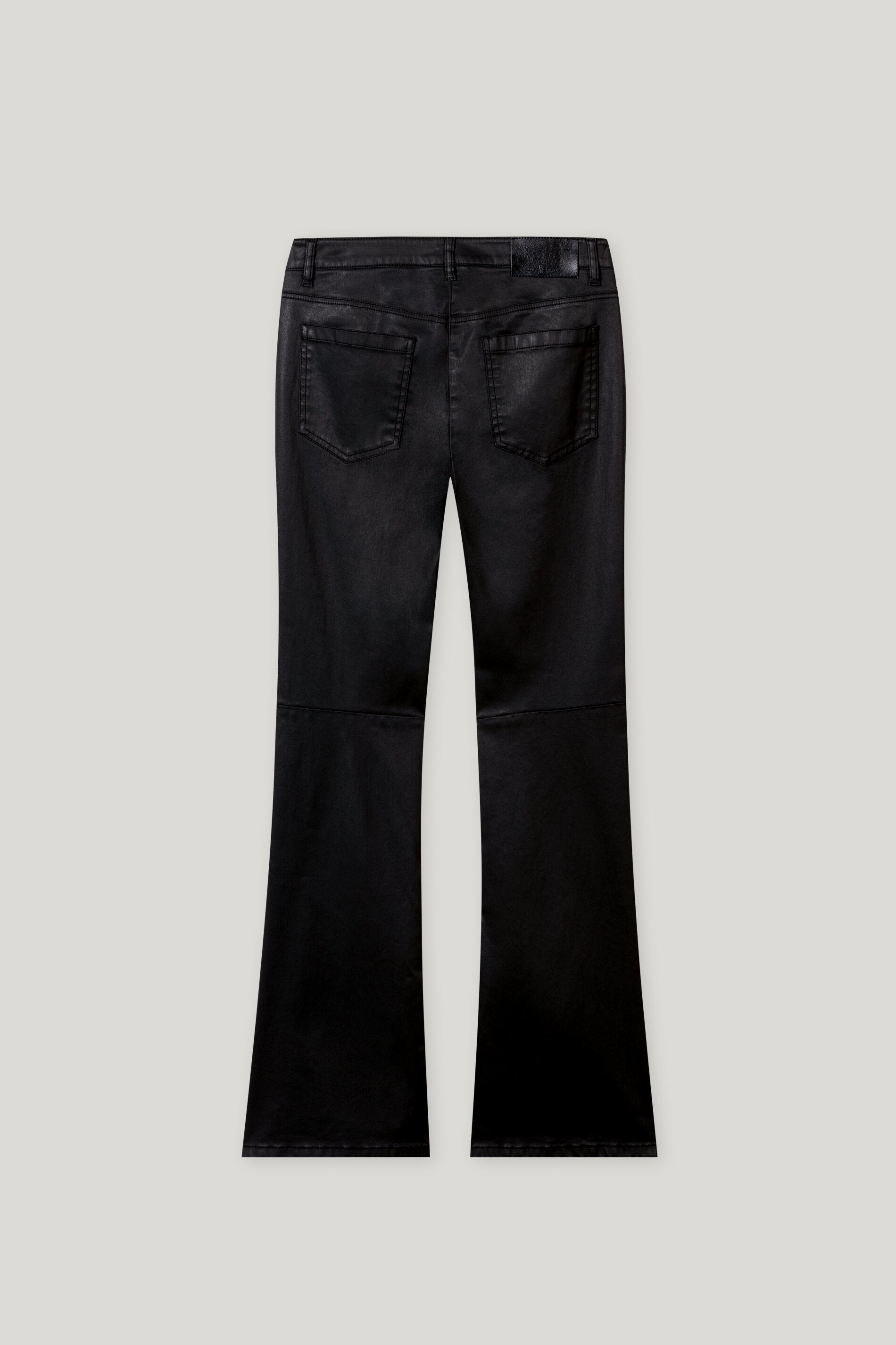 Flared-Pants in Leder-Optik - deep black - Standard | Artikel Rück