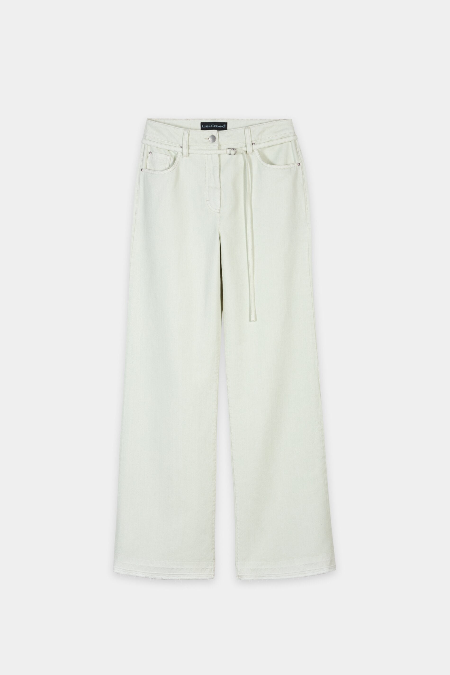 Denim large avec ceinture à nouer - pistachio - Standard