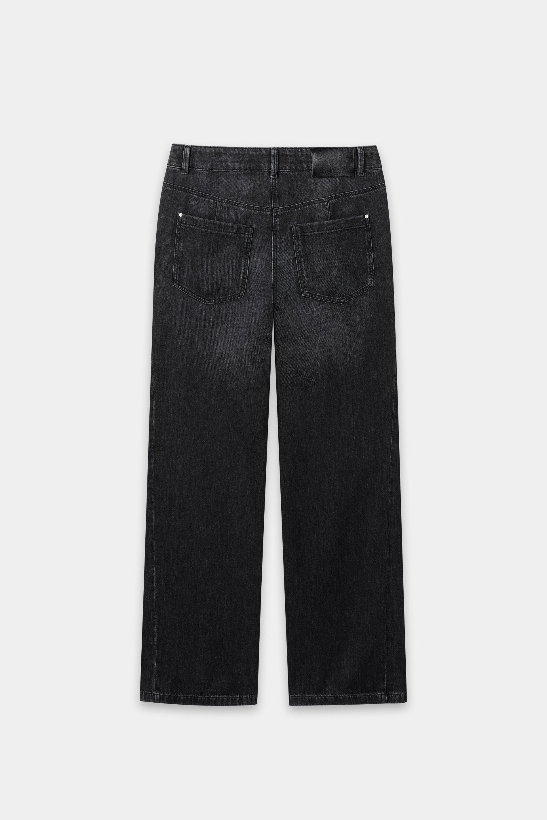 Wideleg-Black-Denim - pure black - Standard | Artikel Rück