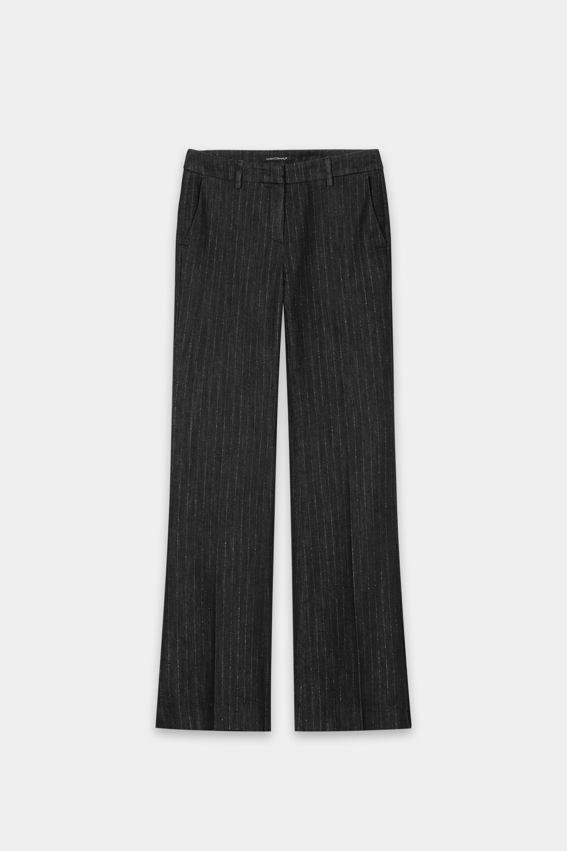 Pinstripe-Bootleg-Denim - black - Standard | Artikel Front