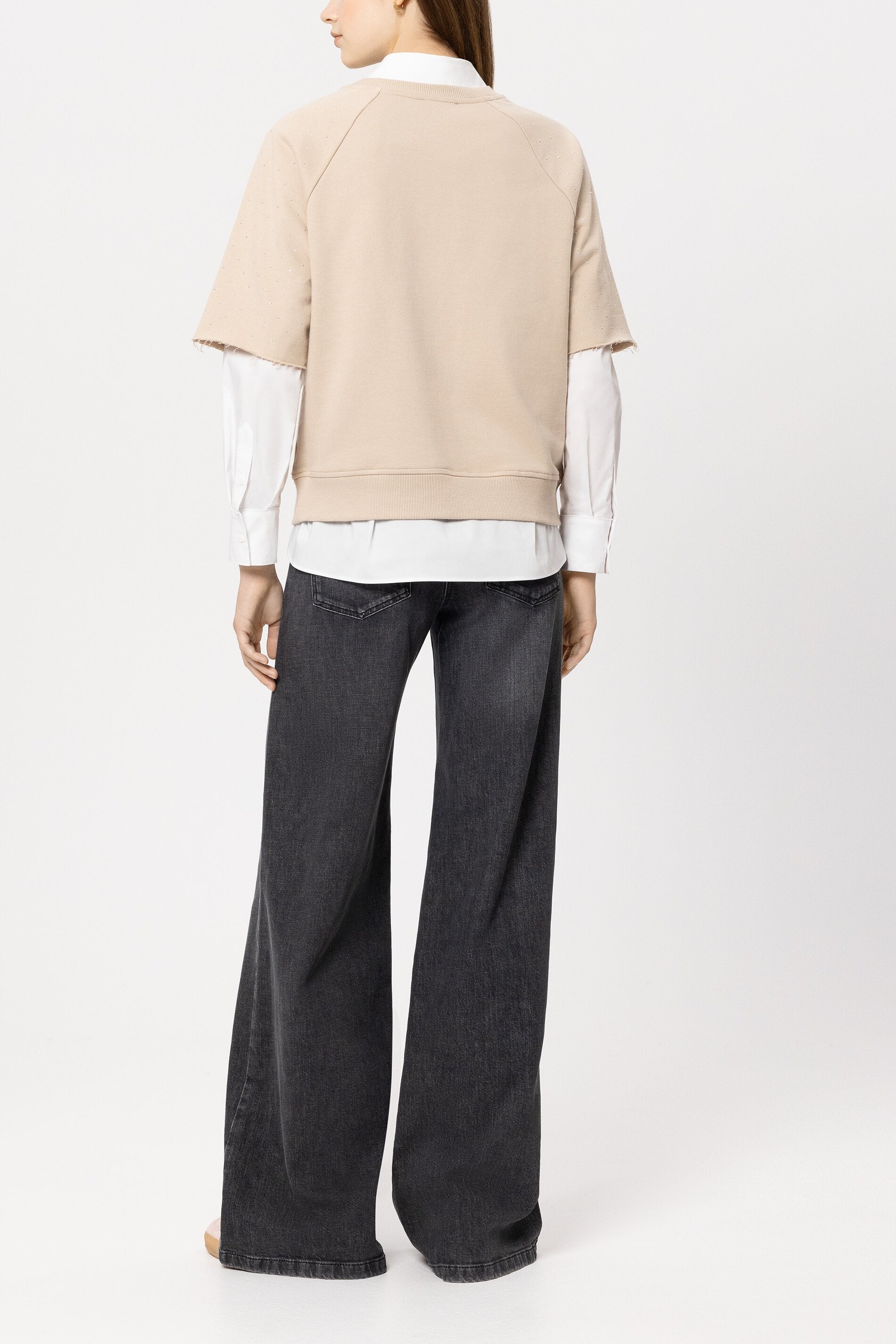 Authentik-Wideleg-Denim - pure black - Standard | Model Rück