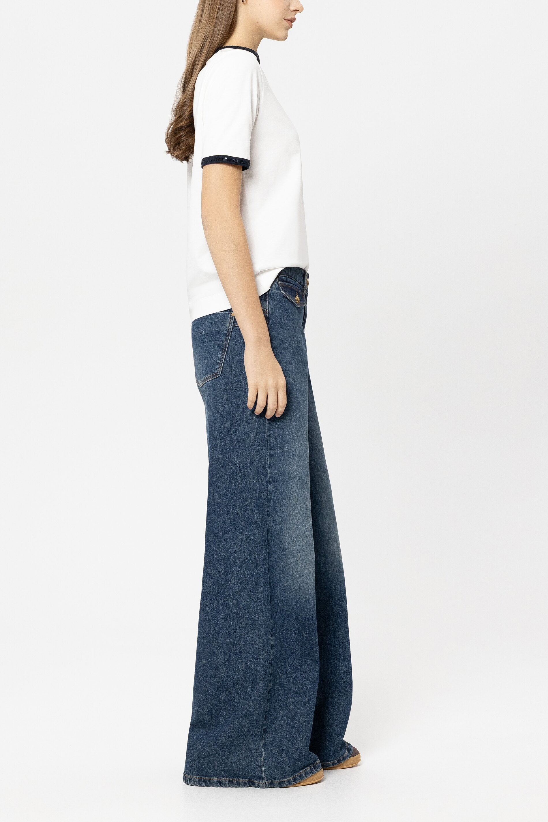 Authentic-Wideleg-Denim - denim blue - Standard | Model Seite