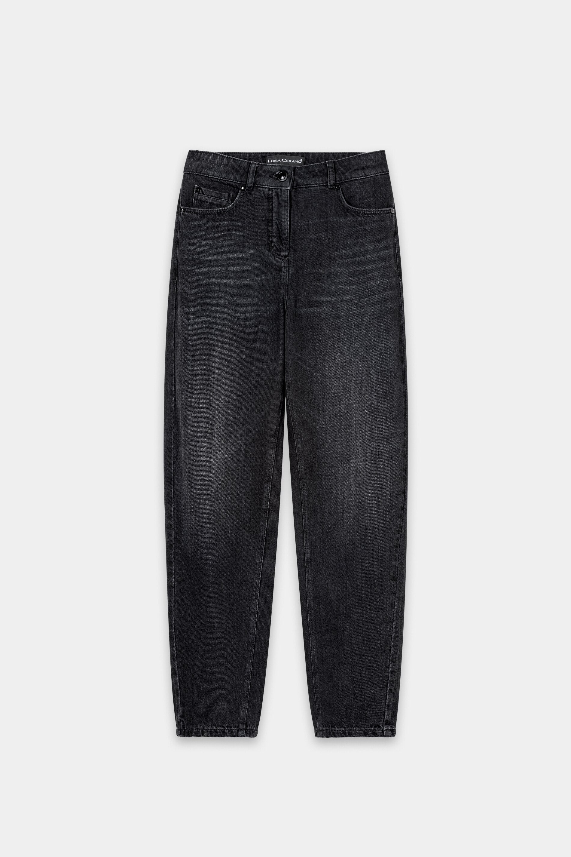 Barrelleg-Black-Denim - black - Standard | Artikel Front