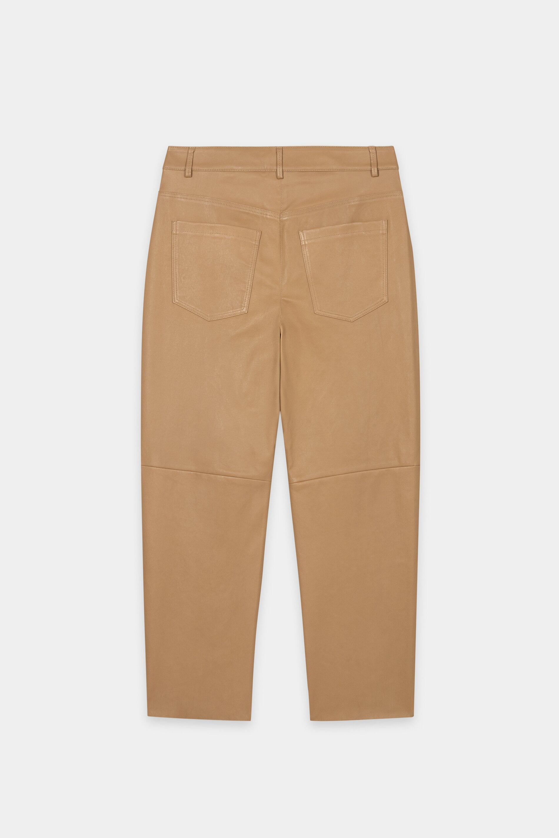 Lamb nappa Barrelleg pants - golden camel - Standard