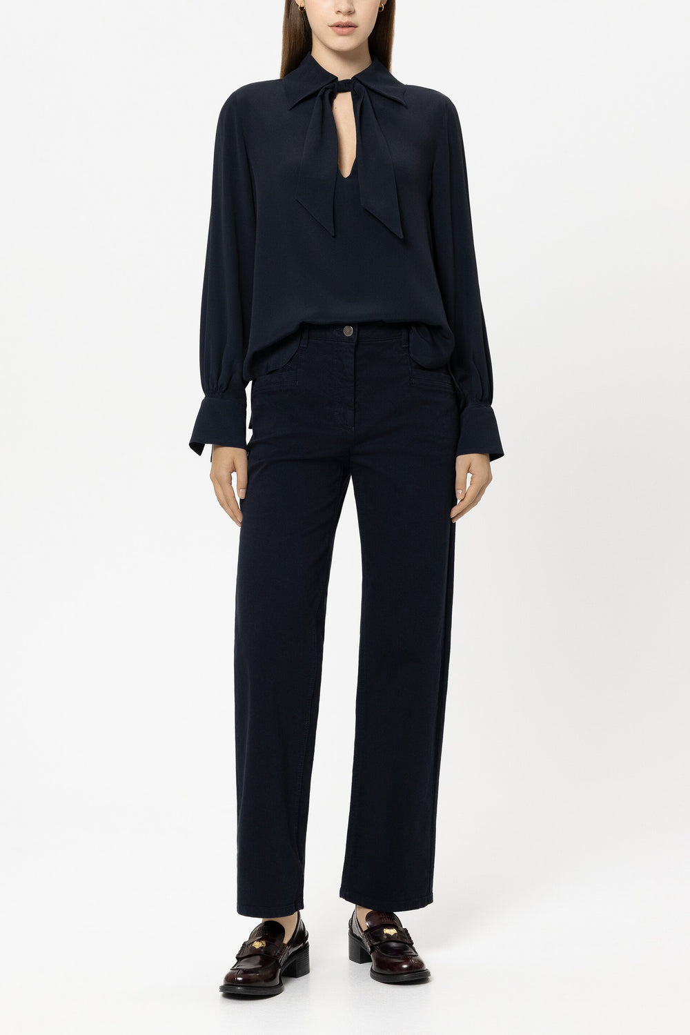 Authentic straight-leg denim - navy blue - Standard