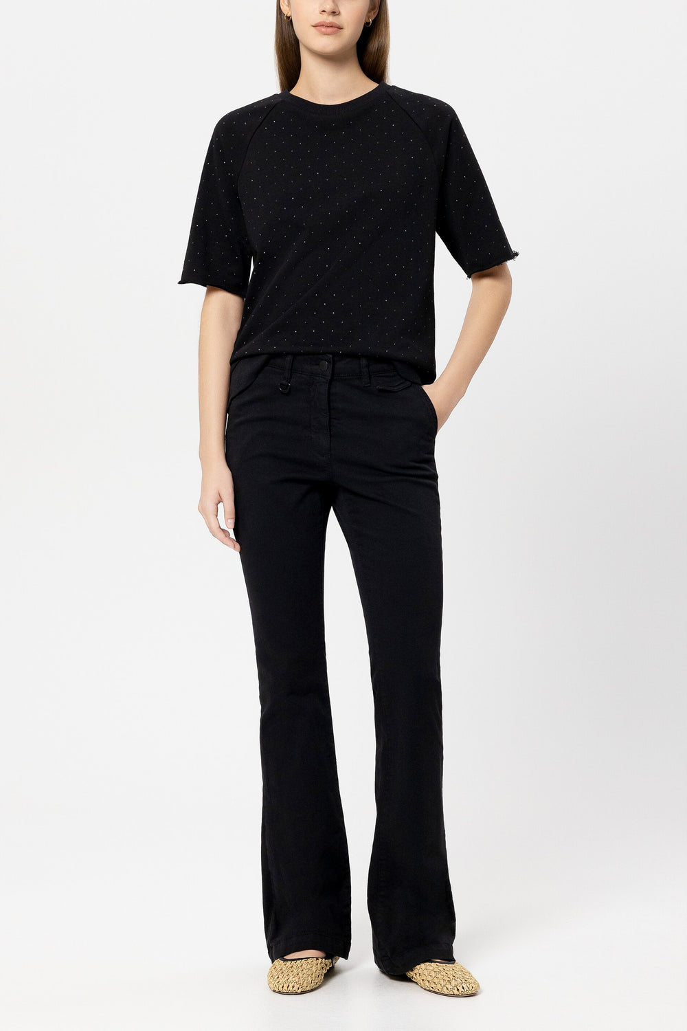 Authentic Flared Denim - pure black - Standard