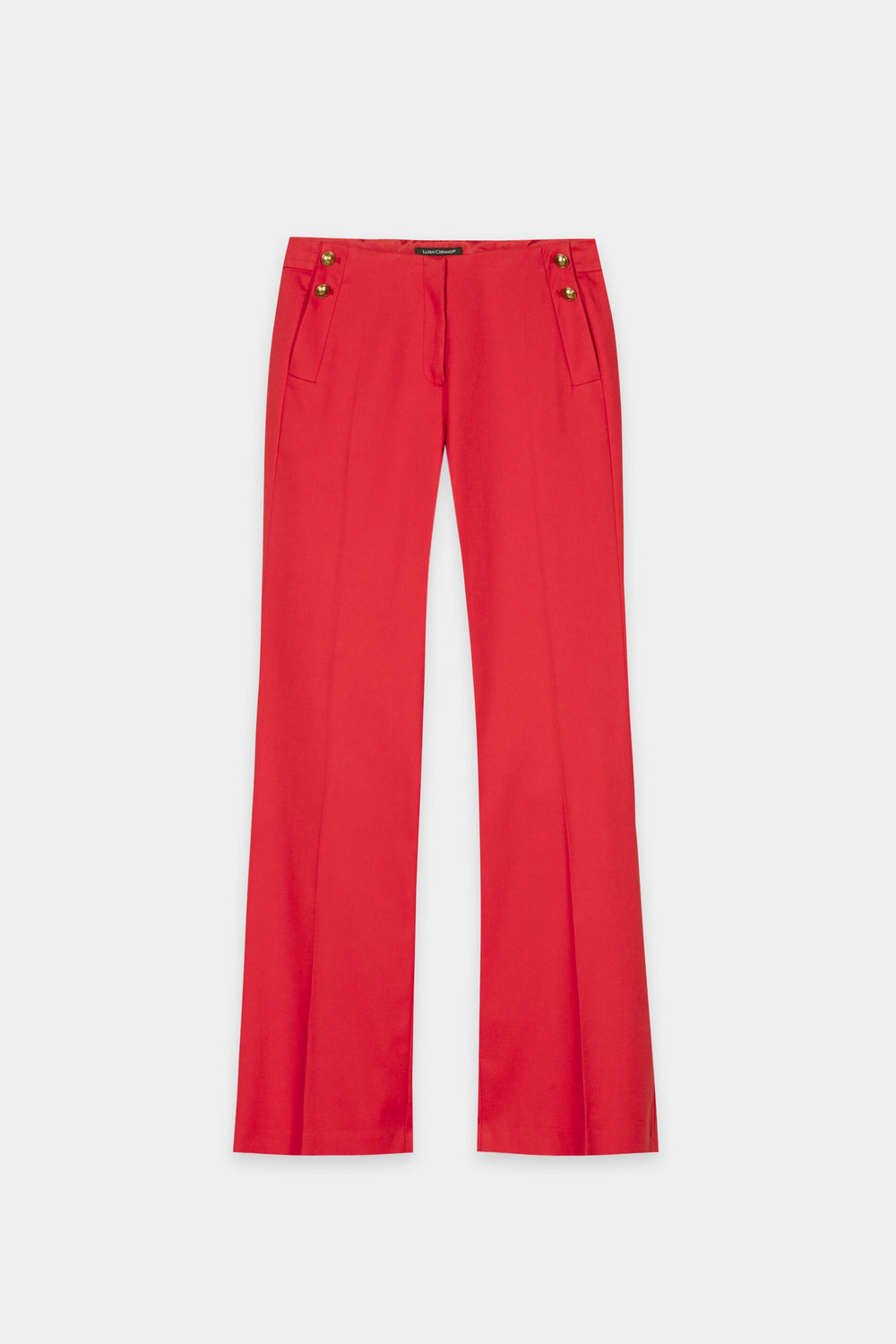 Gabardine-Flared-Pants - cherry red - Standard