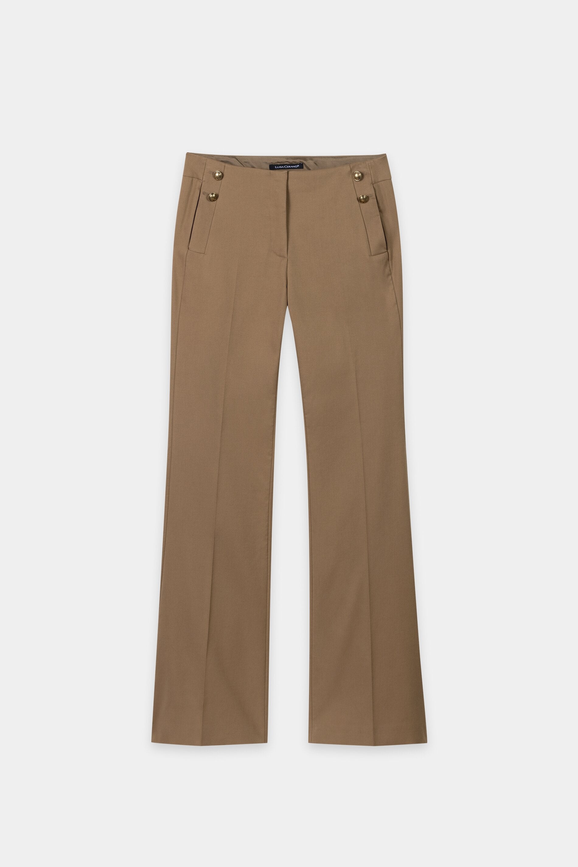 Gabardine-Flared-Pants - tobacco - Standard | Artikel Front