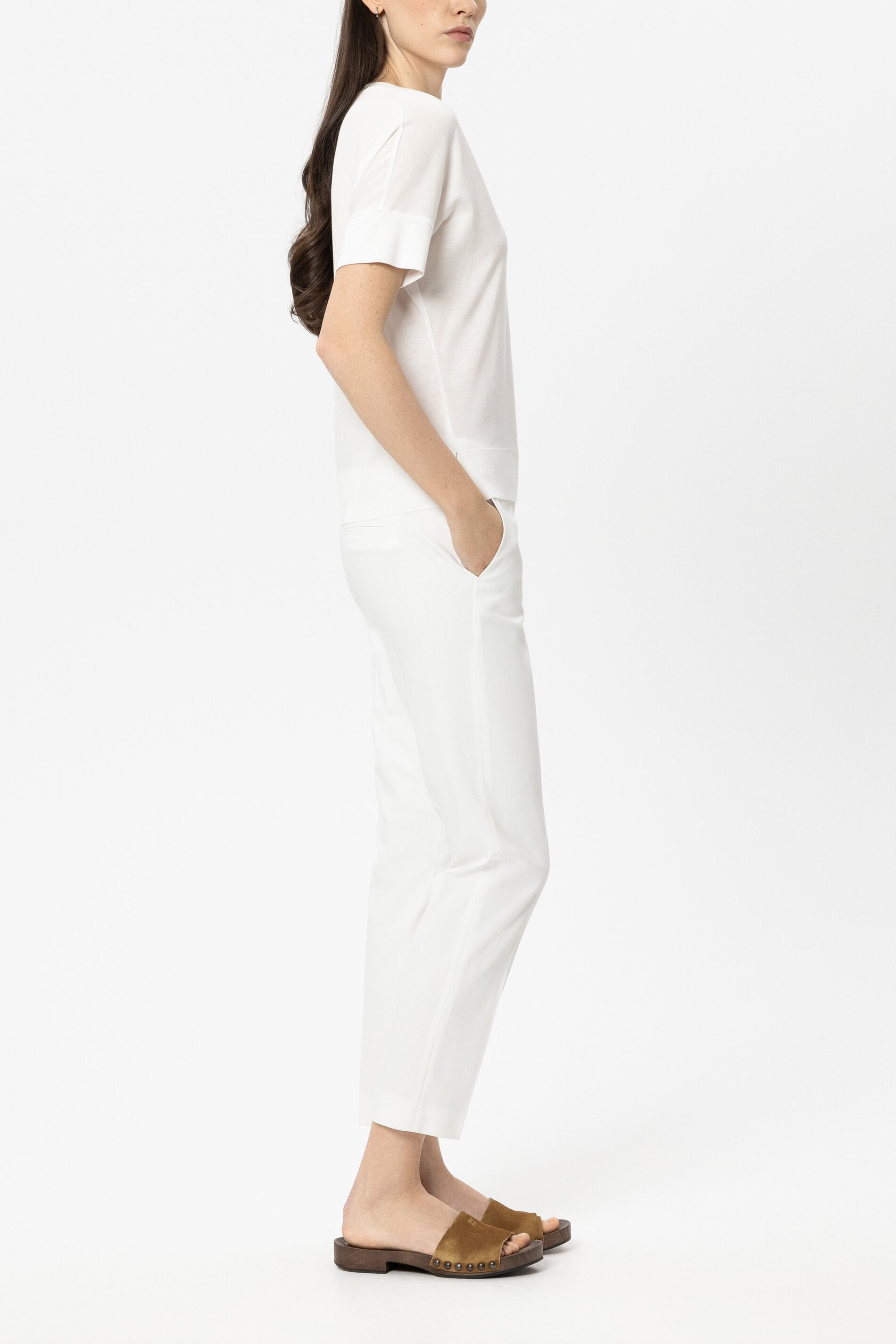 Slim-Tailored-Pants - white - Standard | Model Seite