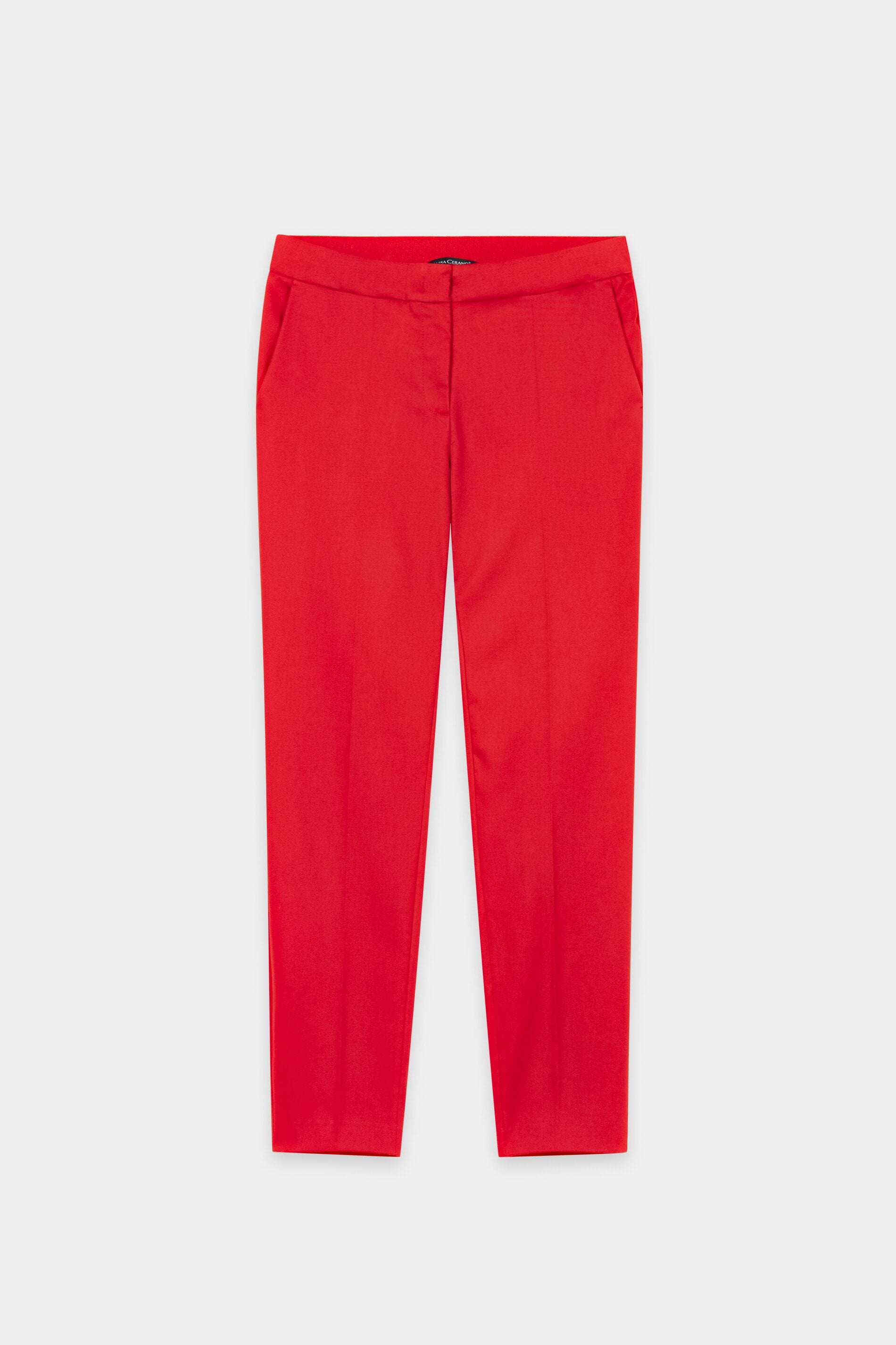 Gabardine-Slimtailored-Pants - cherry red - Standard | Artikel Front