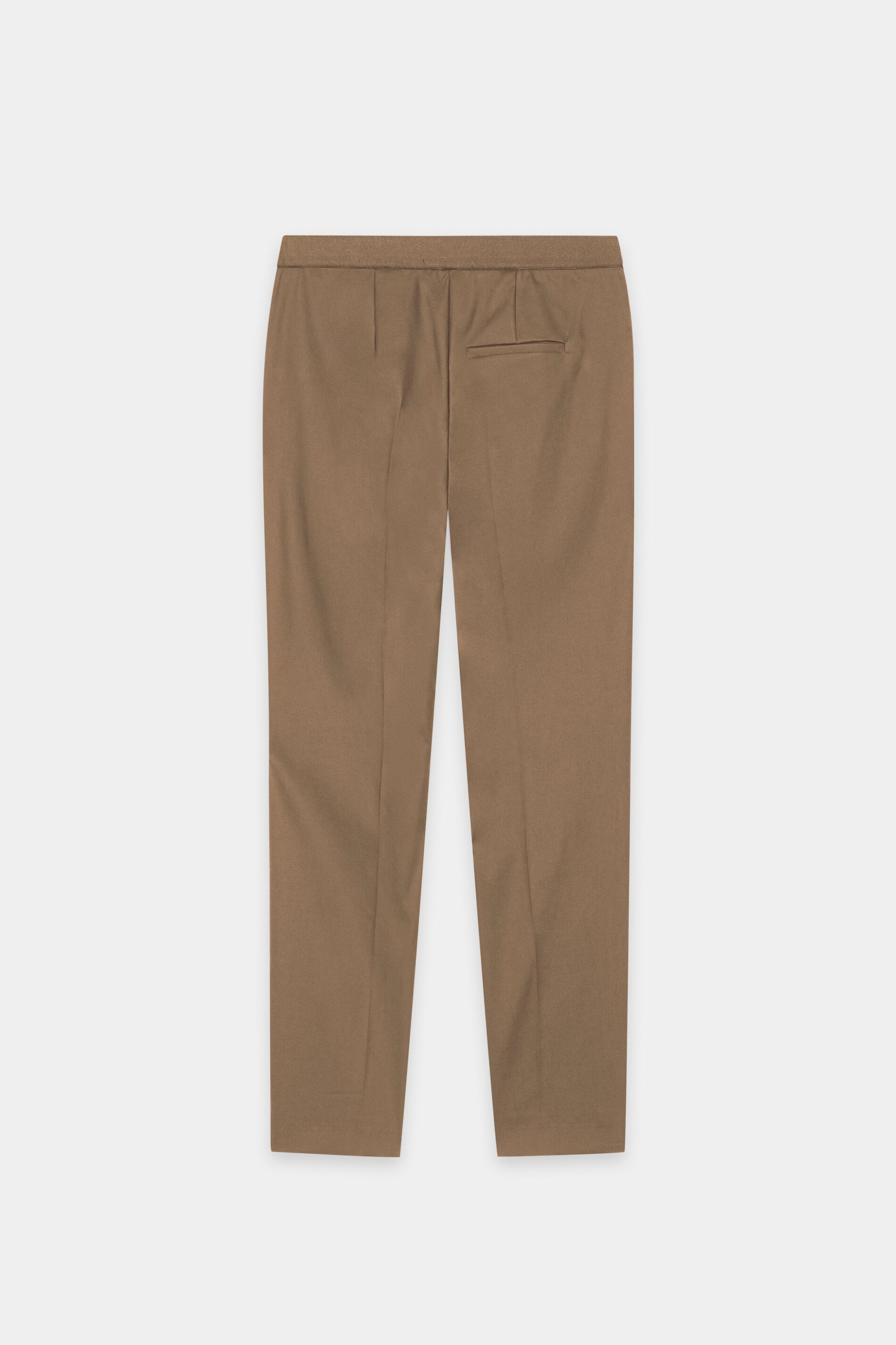Gabardine slim-tailored pants - tabacco - Standard
