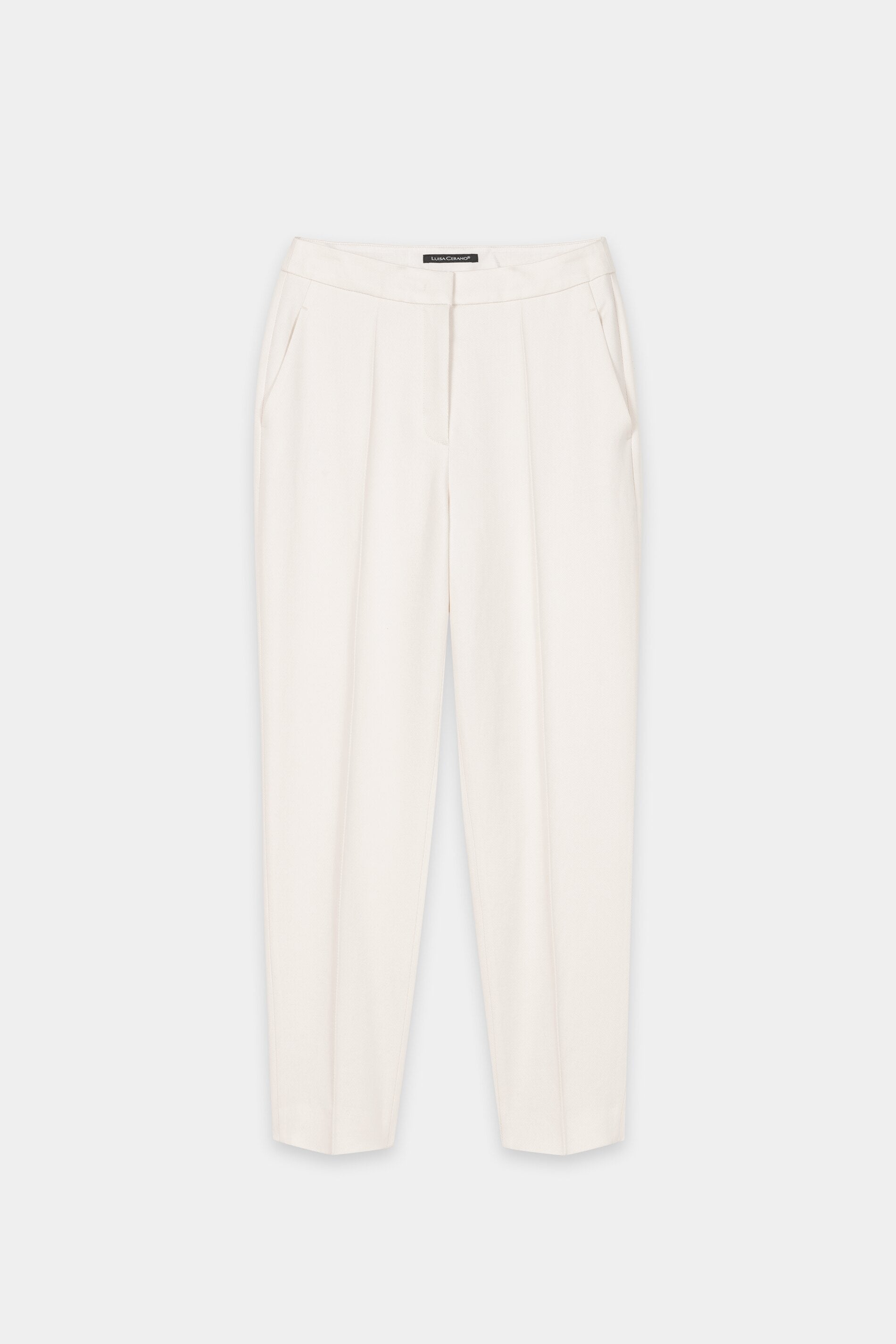 Twill-Tapered-Pants - cream - Standard | Artikel Front