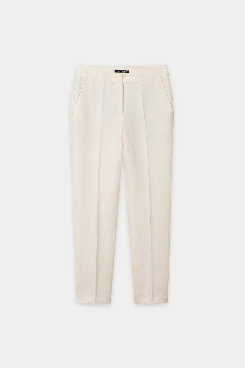 Pantalon conique en lin mélangé - milk - Standard