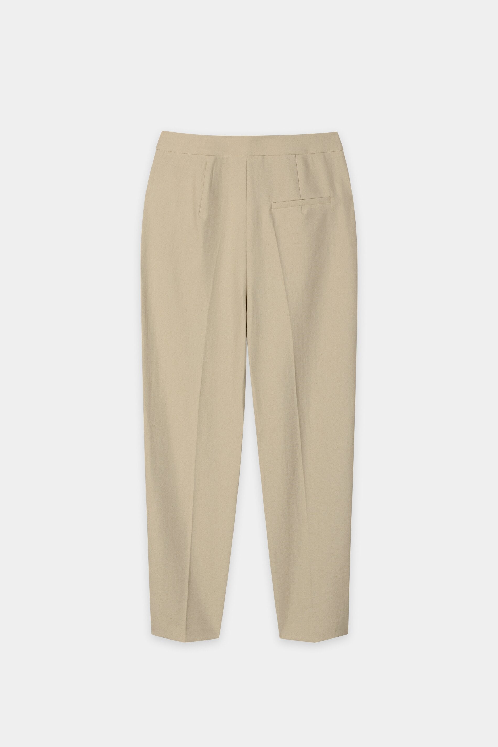Tapered-Pants aus Leinen-Mix - sand - Standard | Artikel Rück