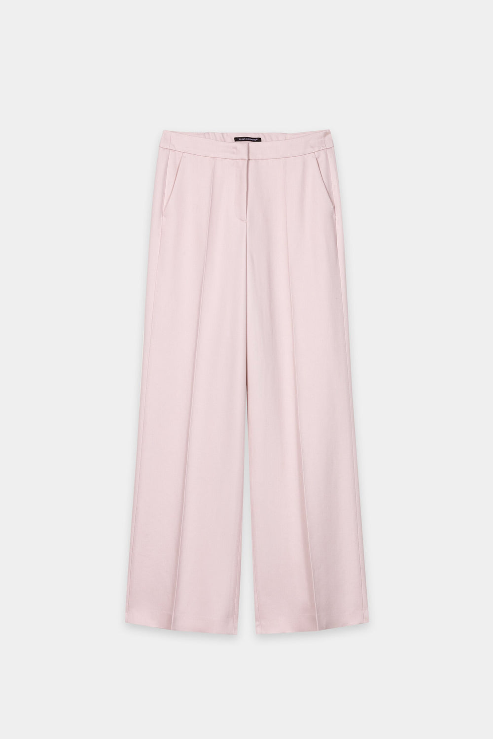 Twill wide-leg pants - creamy blush - Standard