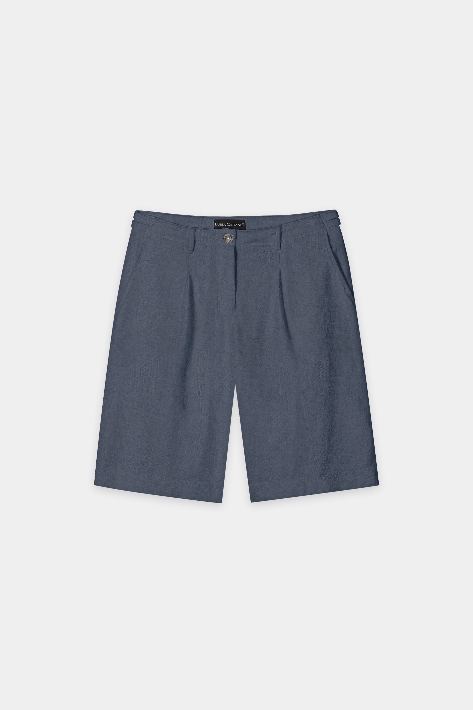Bermuda shorts in linen blend - dark terracotta - Standard
