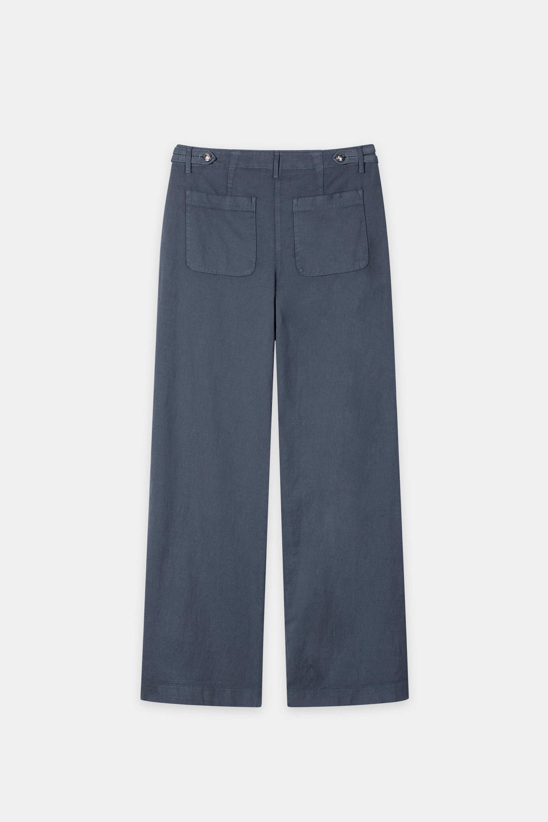 Wideleg-Chino aus Leinen-Mix - tinted blue - Standard | Artikel Rück