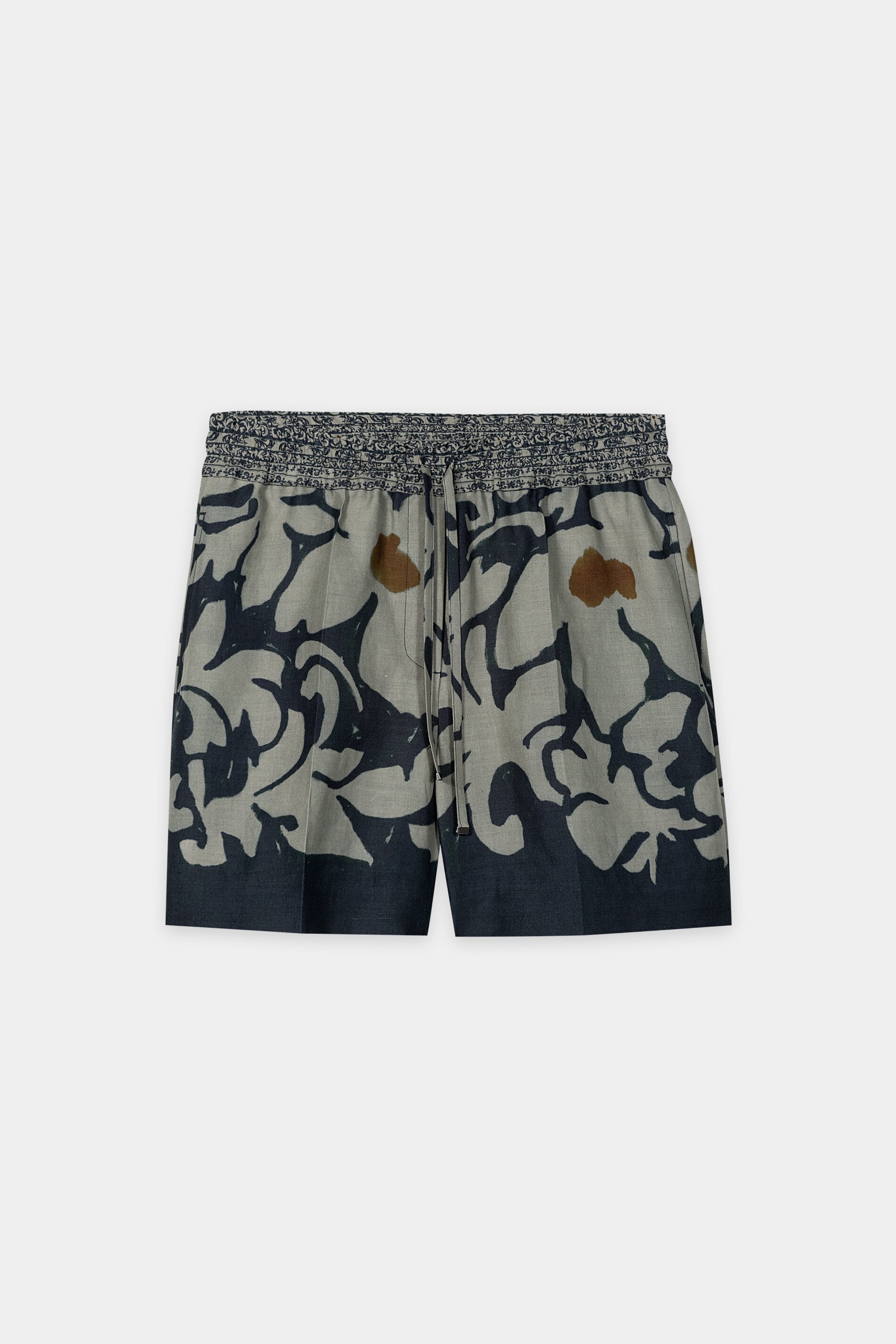 Ramie-Short mit Flower-Print - tinted blue / multi - Standard | Artikel Front