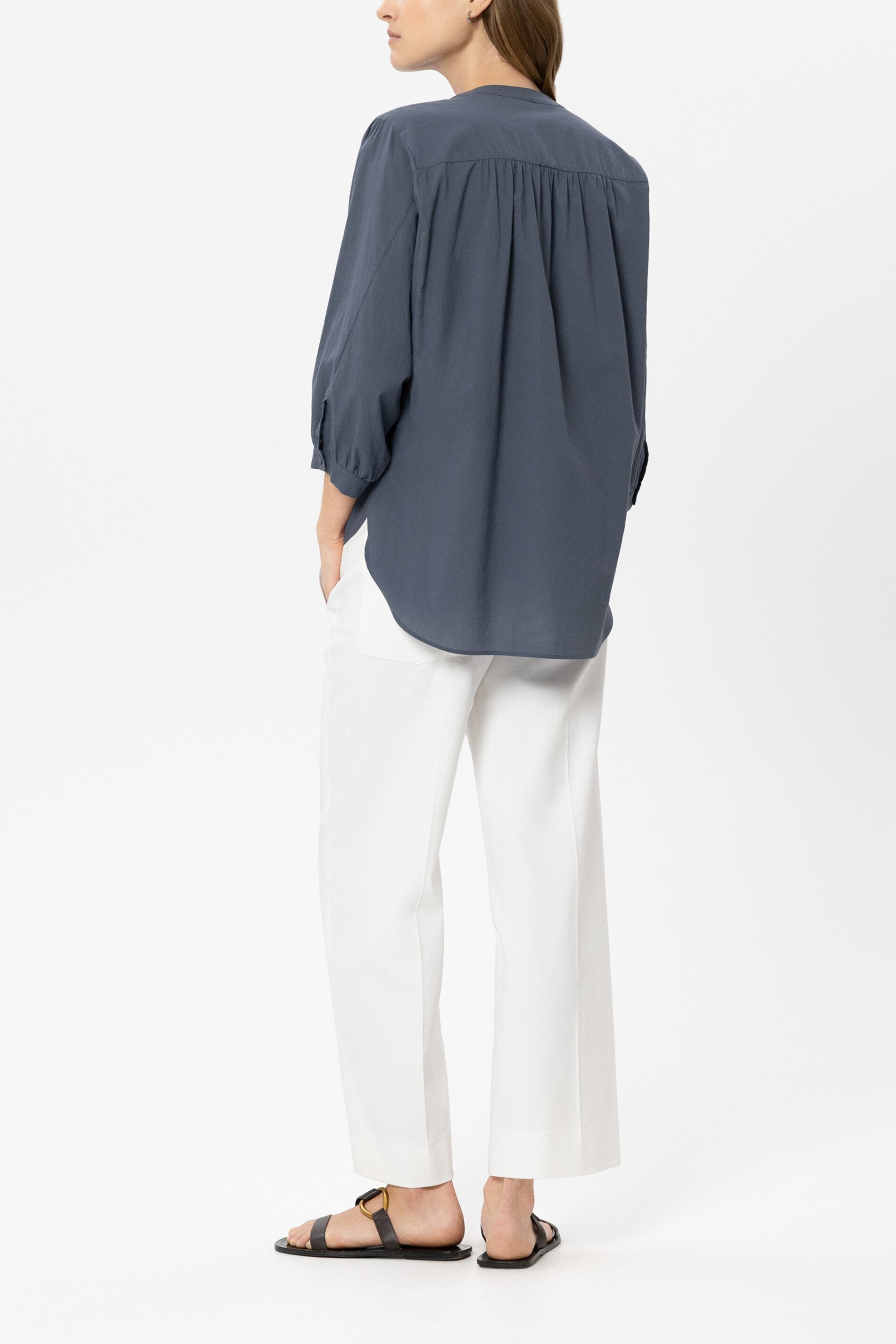 Twill-Wideleg-Pants - white - Standard | Model Rück