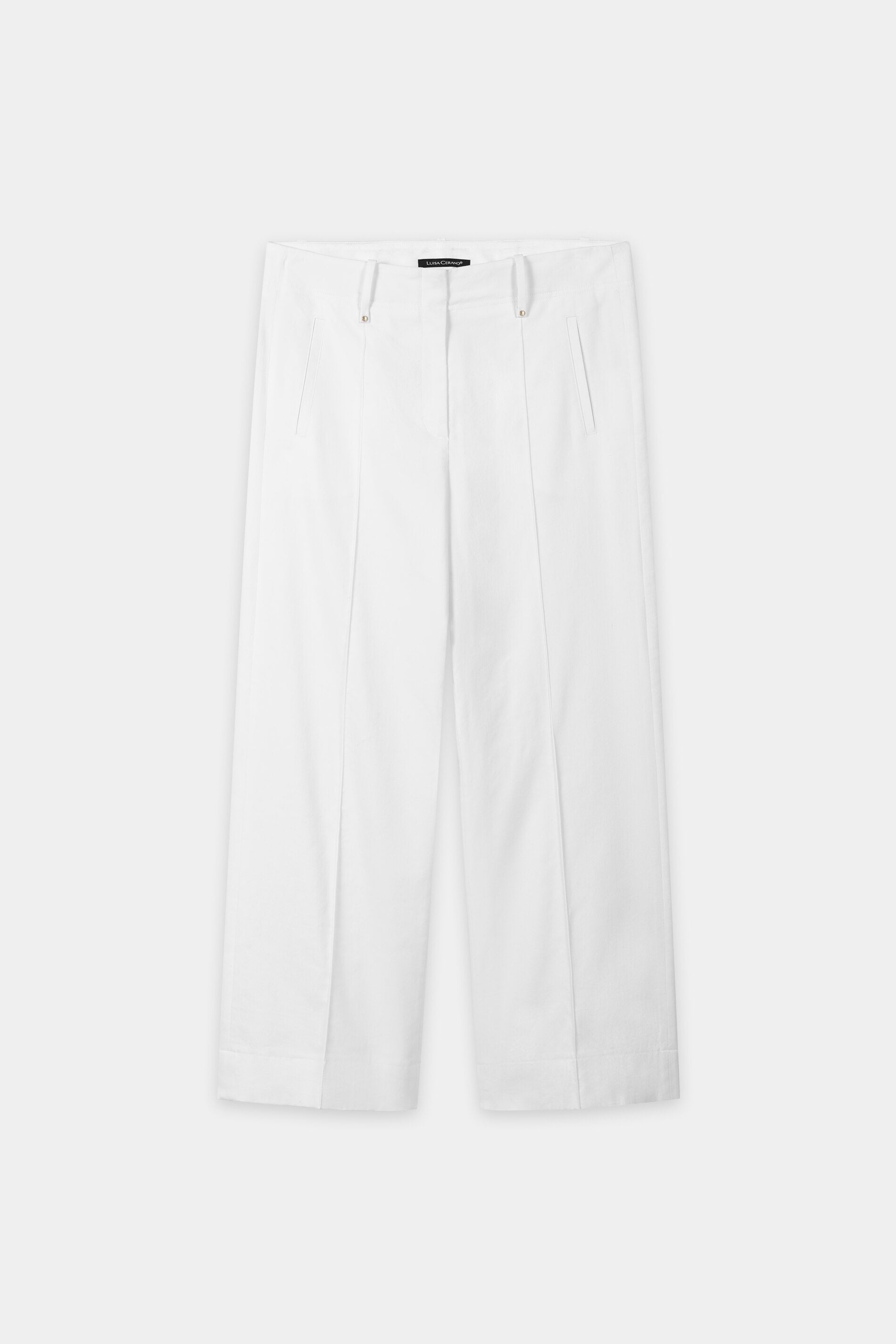 Twill-Wideleg-Pants - white - Standard | Artikel Front