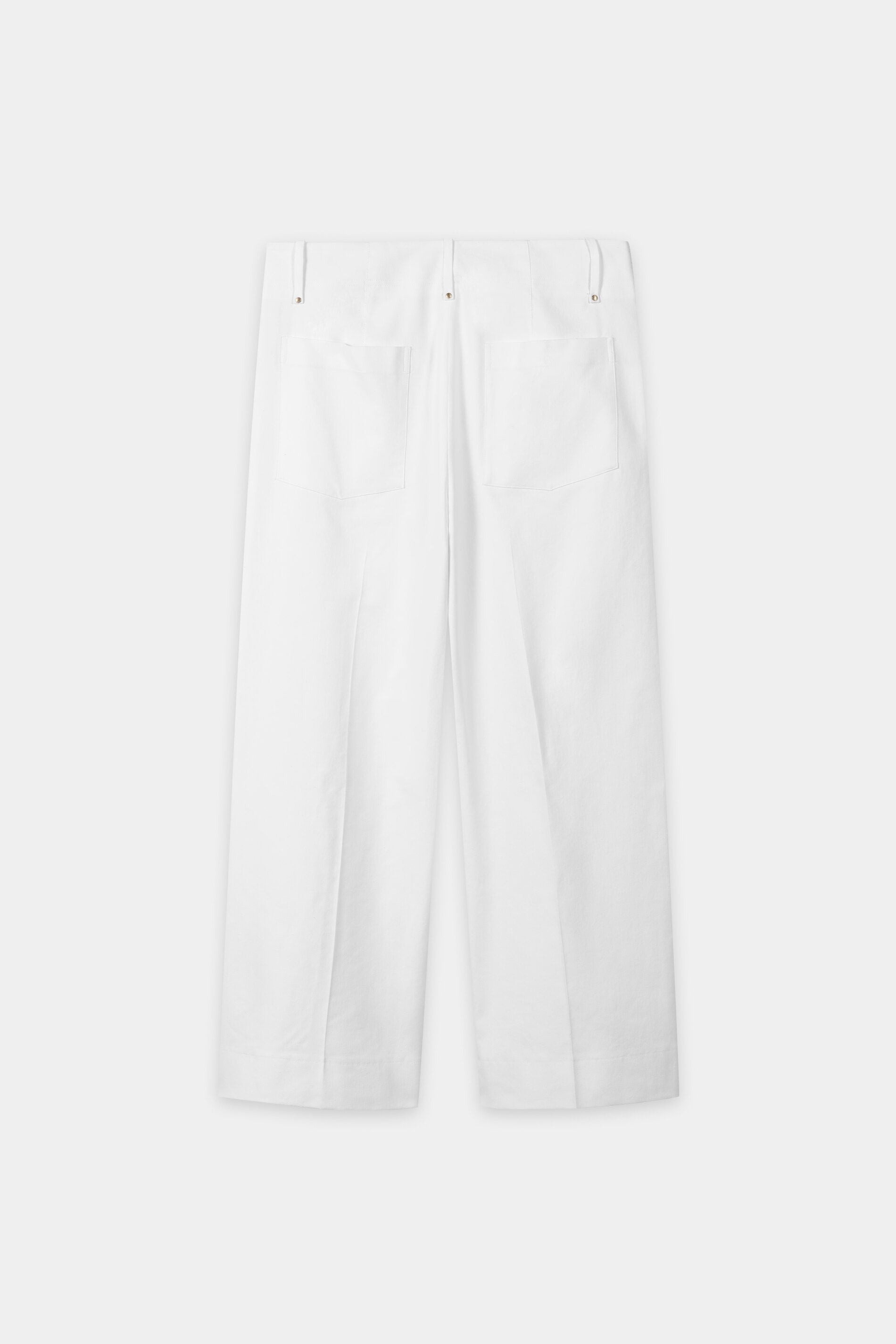 Twill-Wideleg-Pants - white - Standard | Artikel Rück