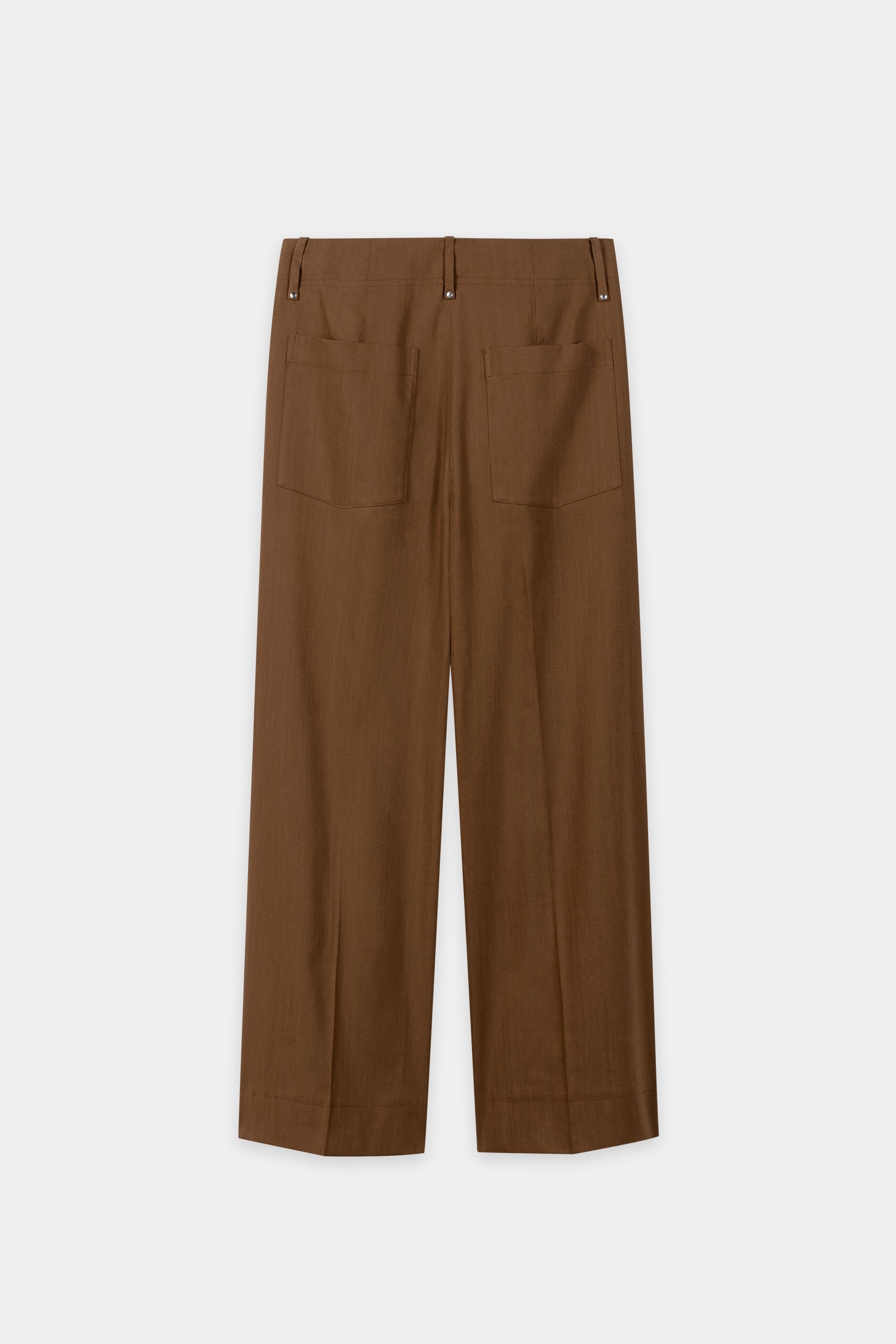 Twill-Wideleg-Pants - dark terracotta - Standard | Artikel Rück