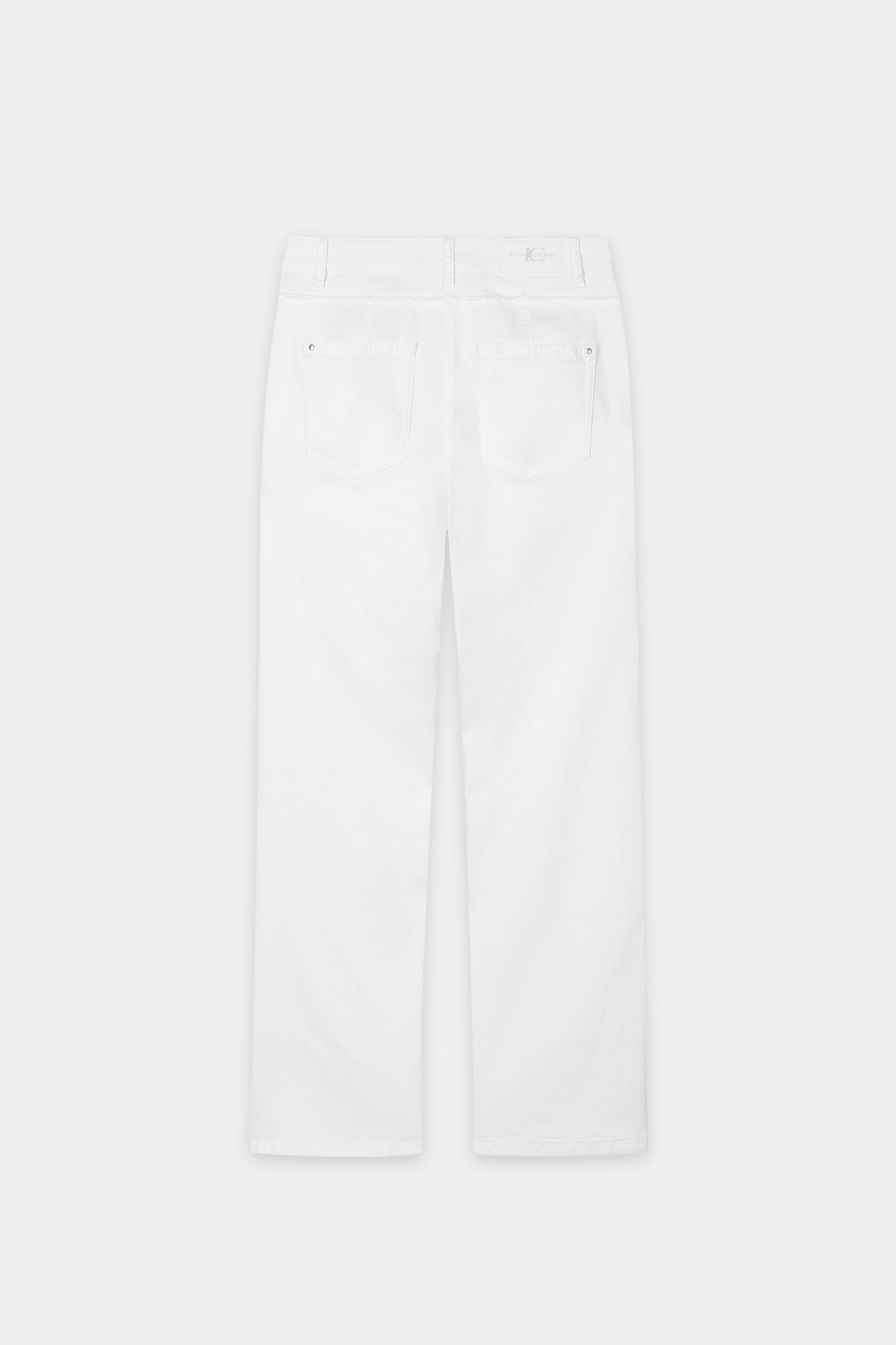 Denim droit avec double ceinture - white - Standard