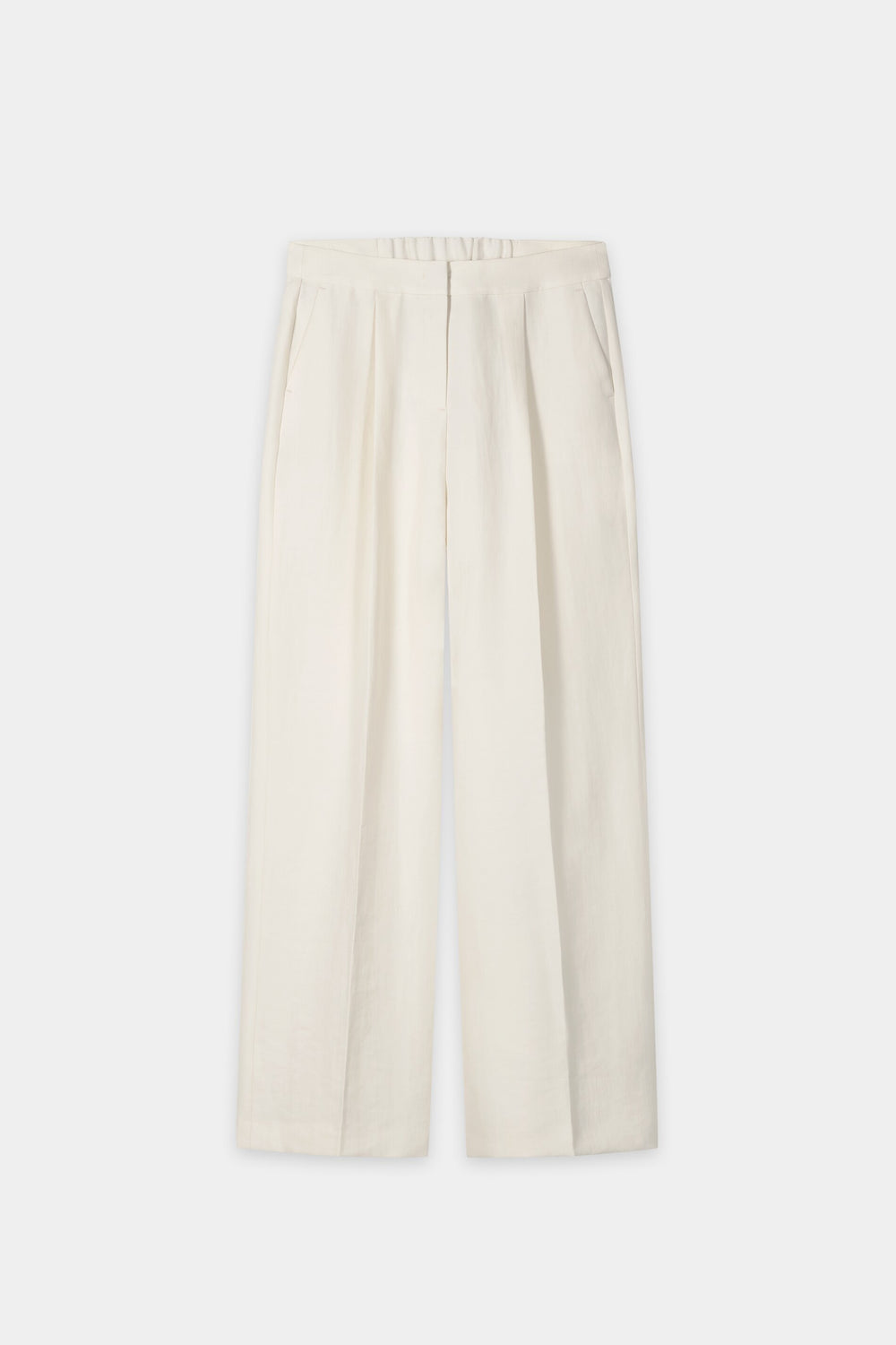 Wideleg-Pants aus Leinen-Mix - milk - Standard