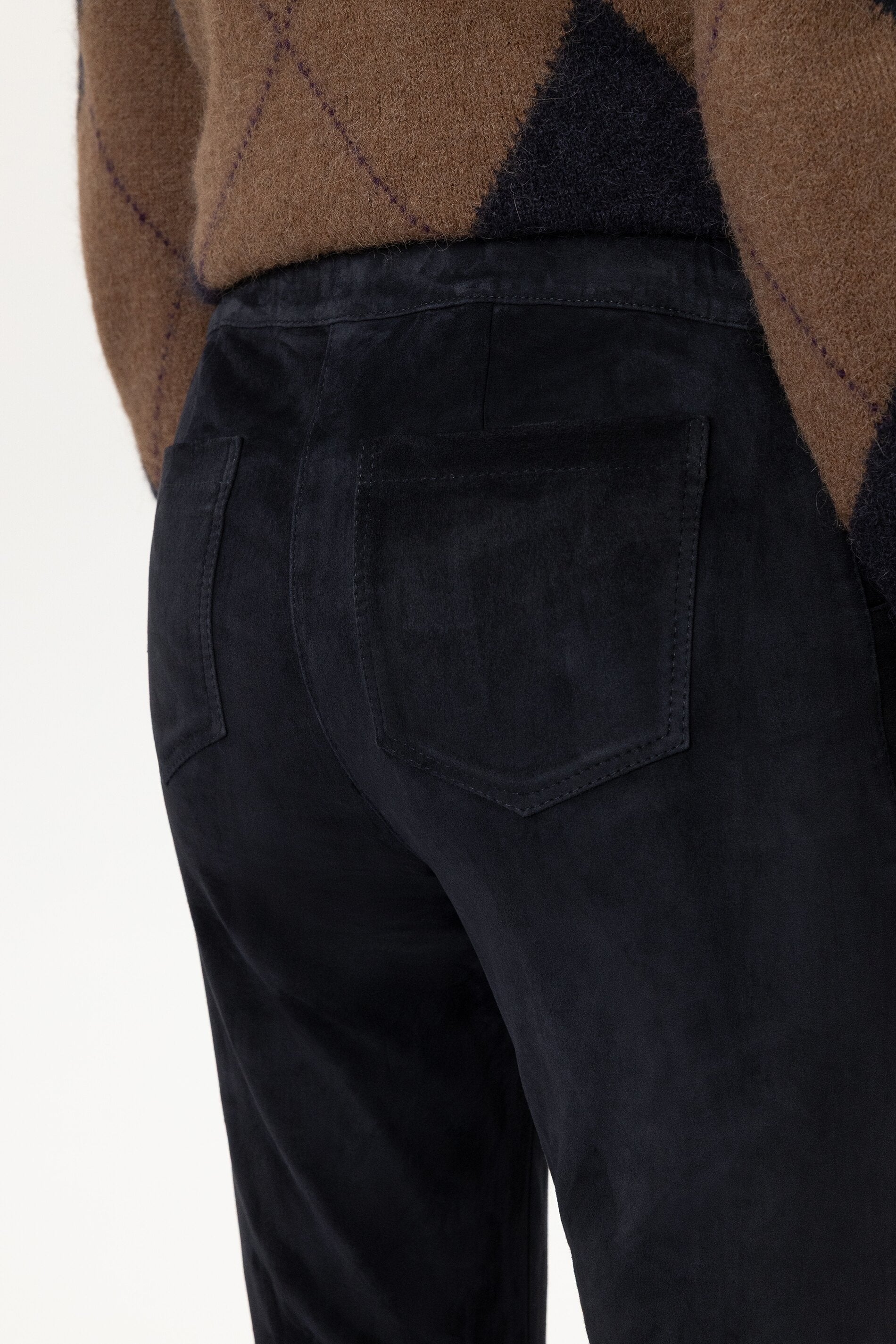 Veloursleder-Straightleg-Pants - winter navy - Standard | Model Detail