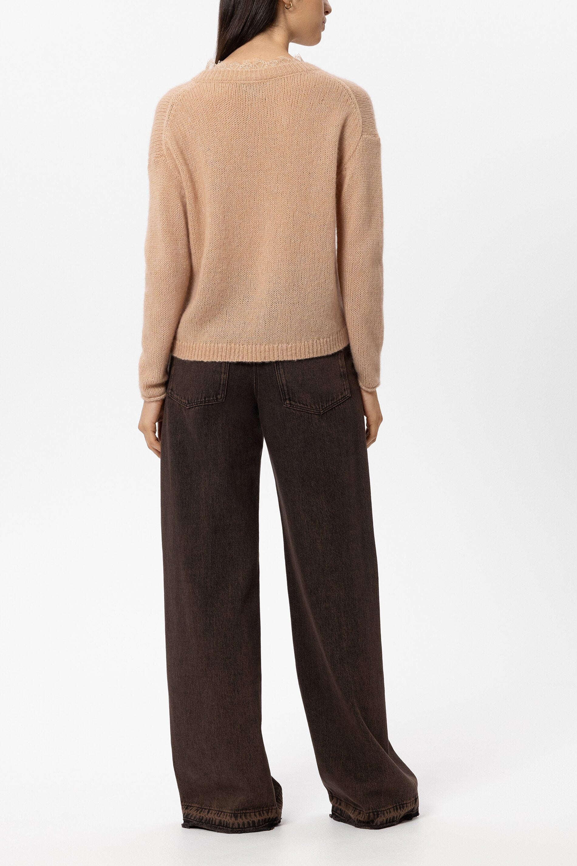 Authentic-Wideleg-Denim - denim brown - Standard | Model Rück