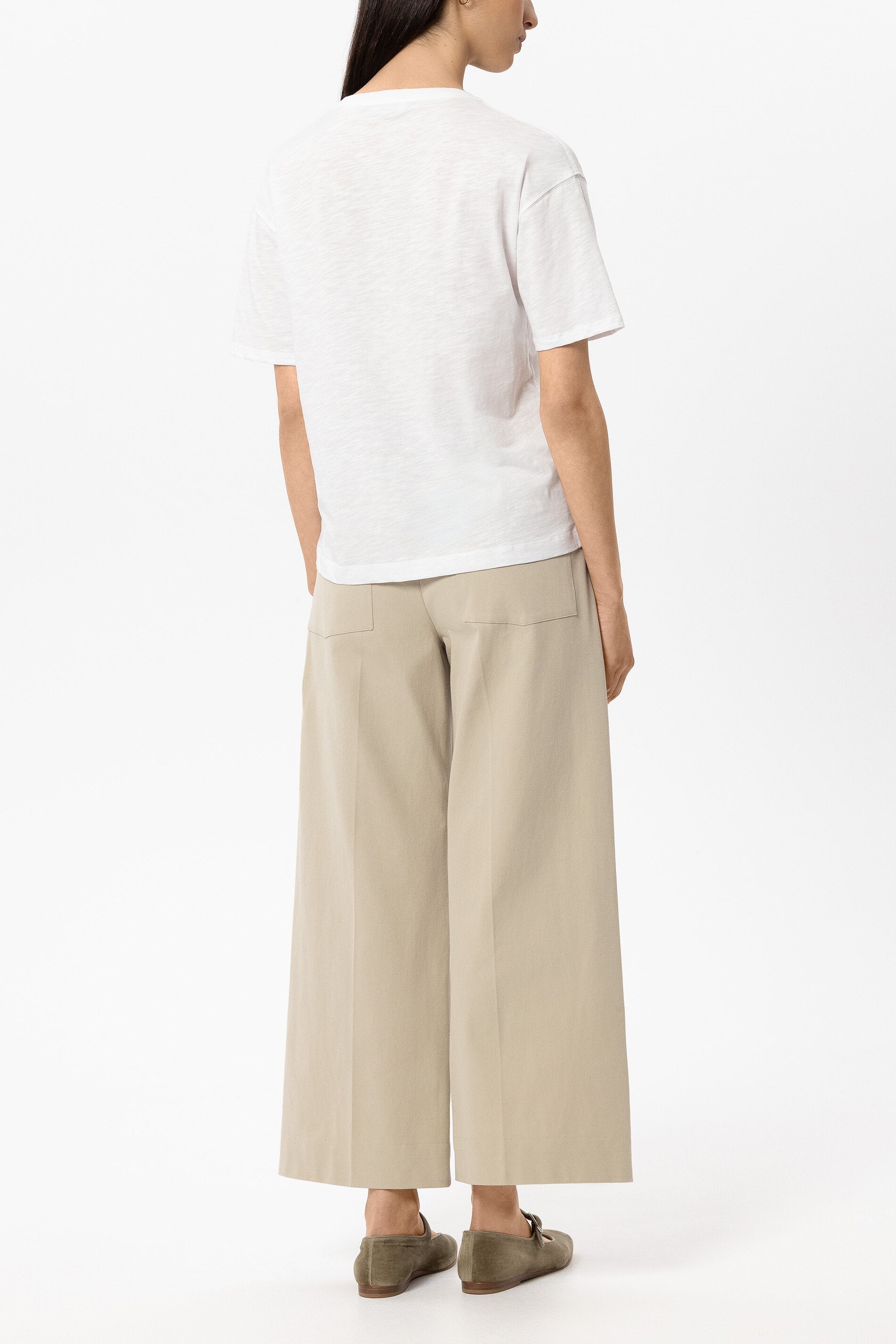 Baumwoll-Wideleg-Pants - ginger - Standard | Model Rück
