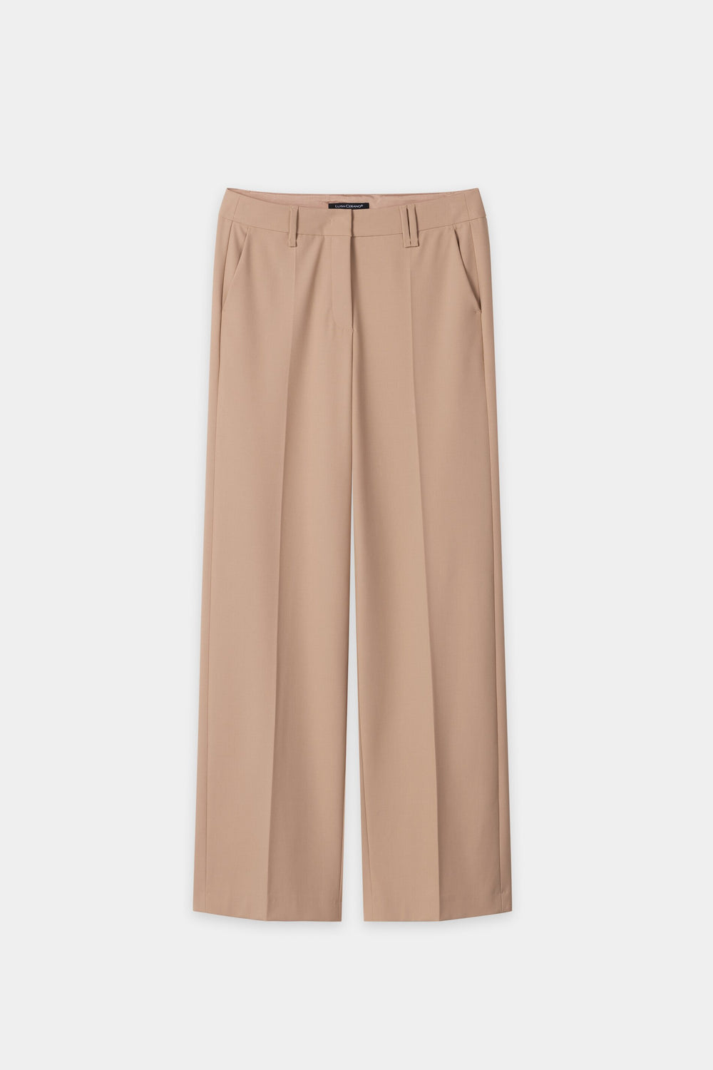 Wideleg-Pants mit Bundfalten - nude - Standard