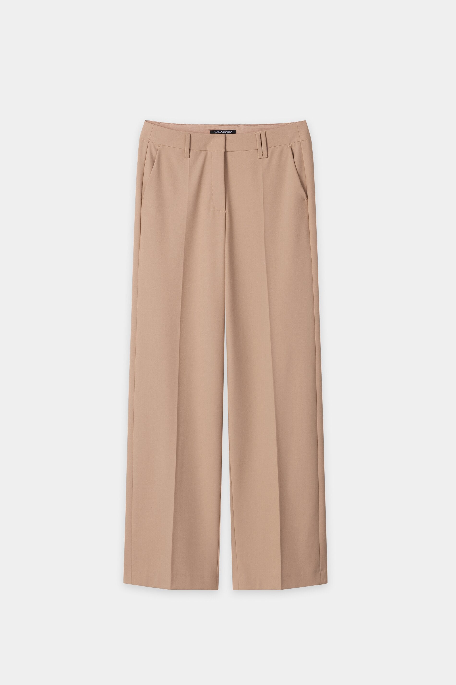 Wideleg-Pants mit Bundfalten - nude - Standard | Artikel Front