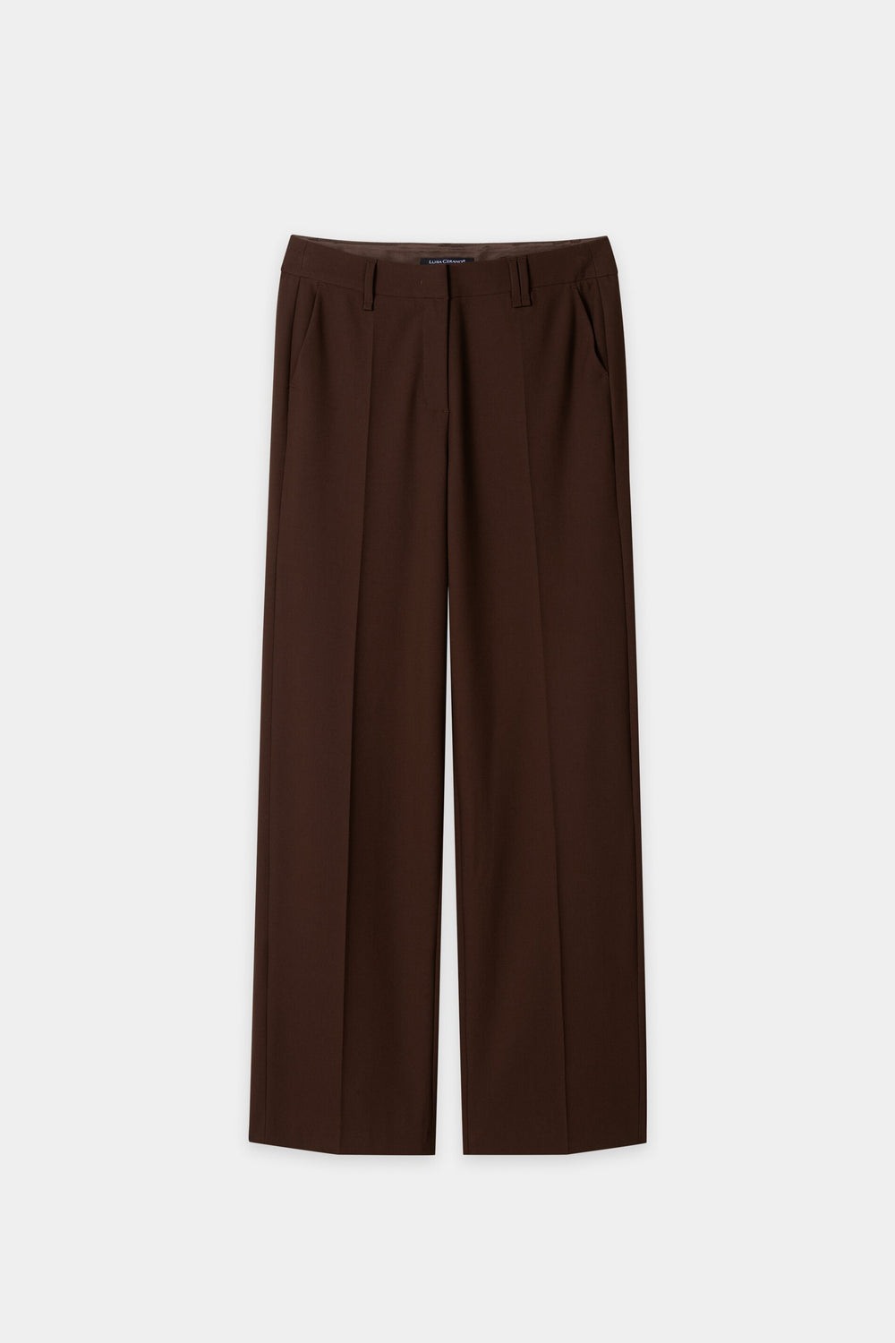 Wideleg-Pants mit Bundfalten - marone - Standard
