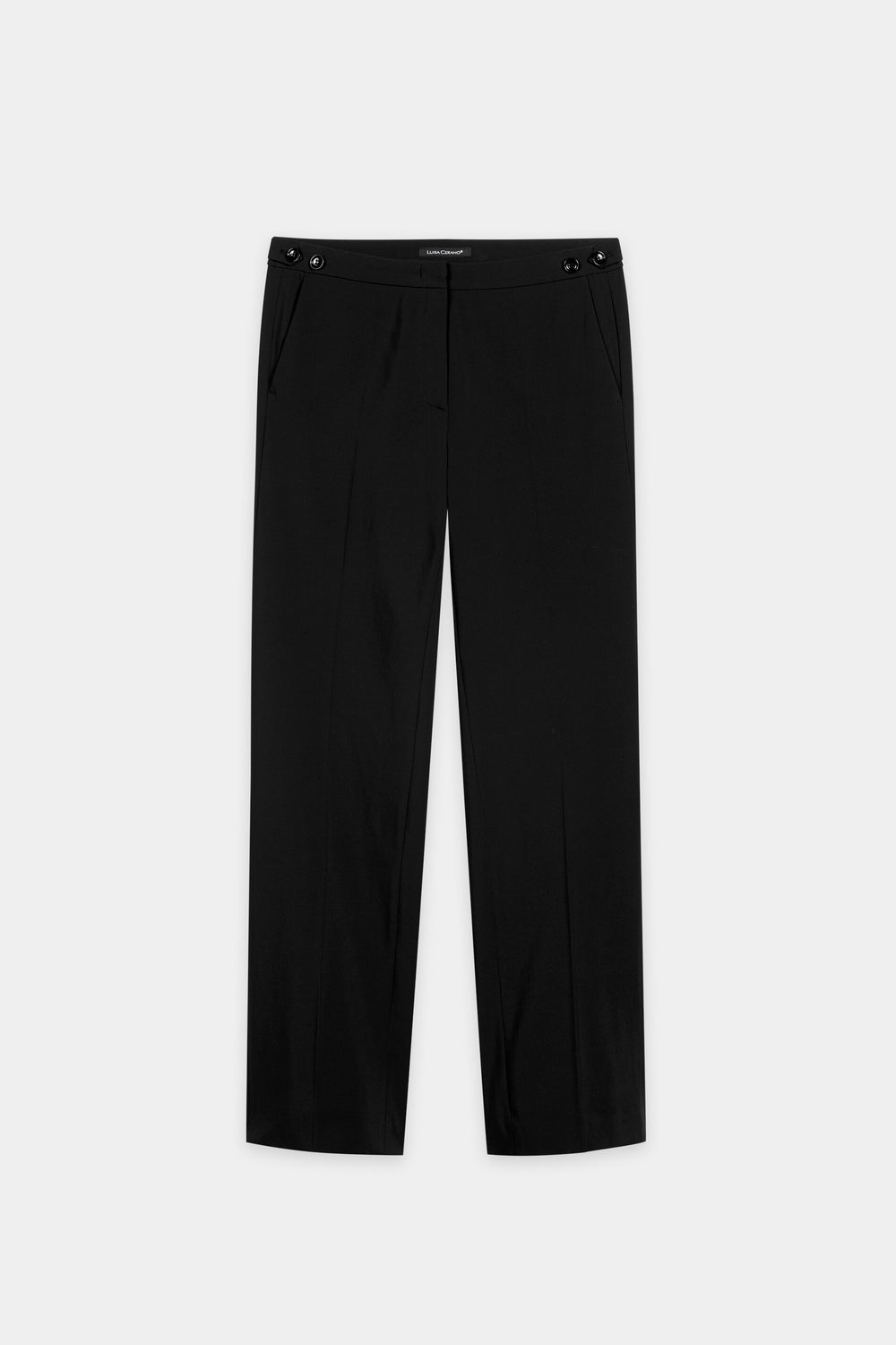 Stretch-Pants mit Bunddetails - black - Standard