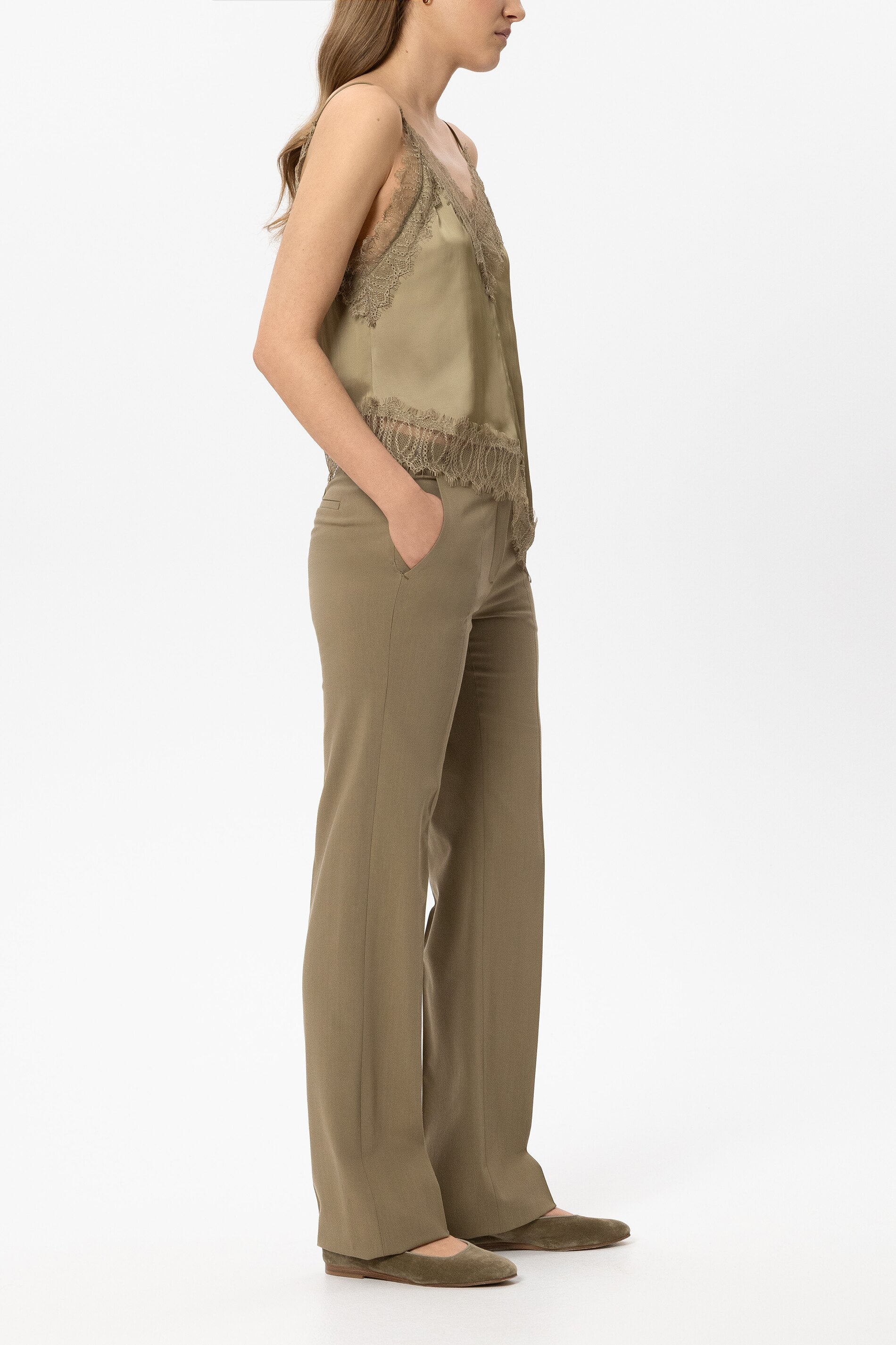 Canvas-Pants - salbei - Standard | Model Seite