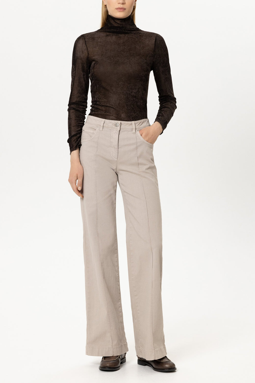 Flared-color denim - pearl - Standard