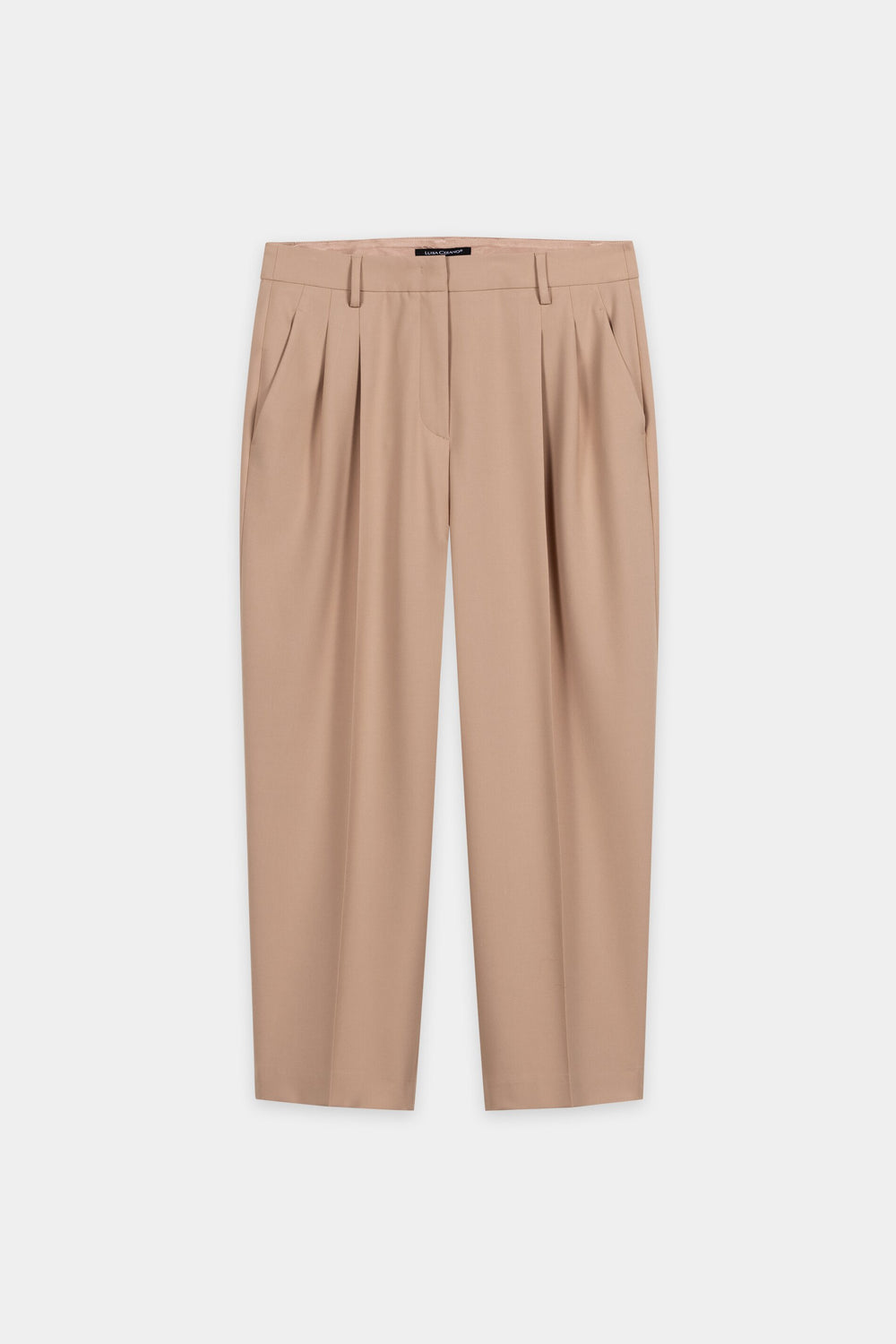 Tapered-Pants mit Bundfalten - nude - Standard