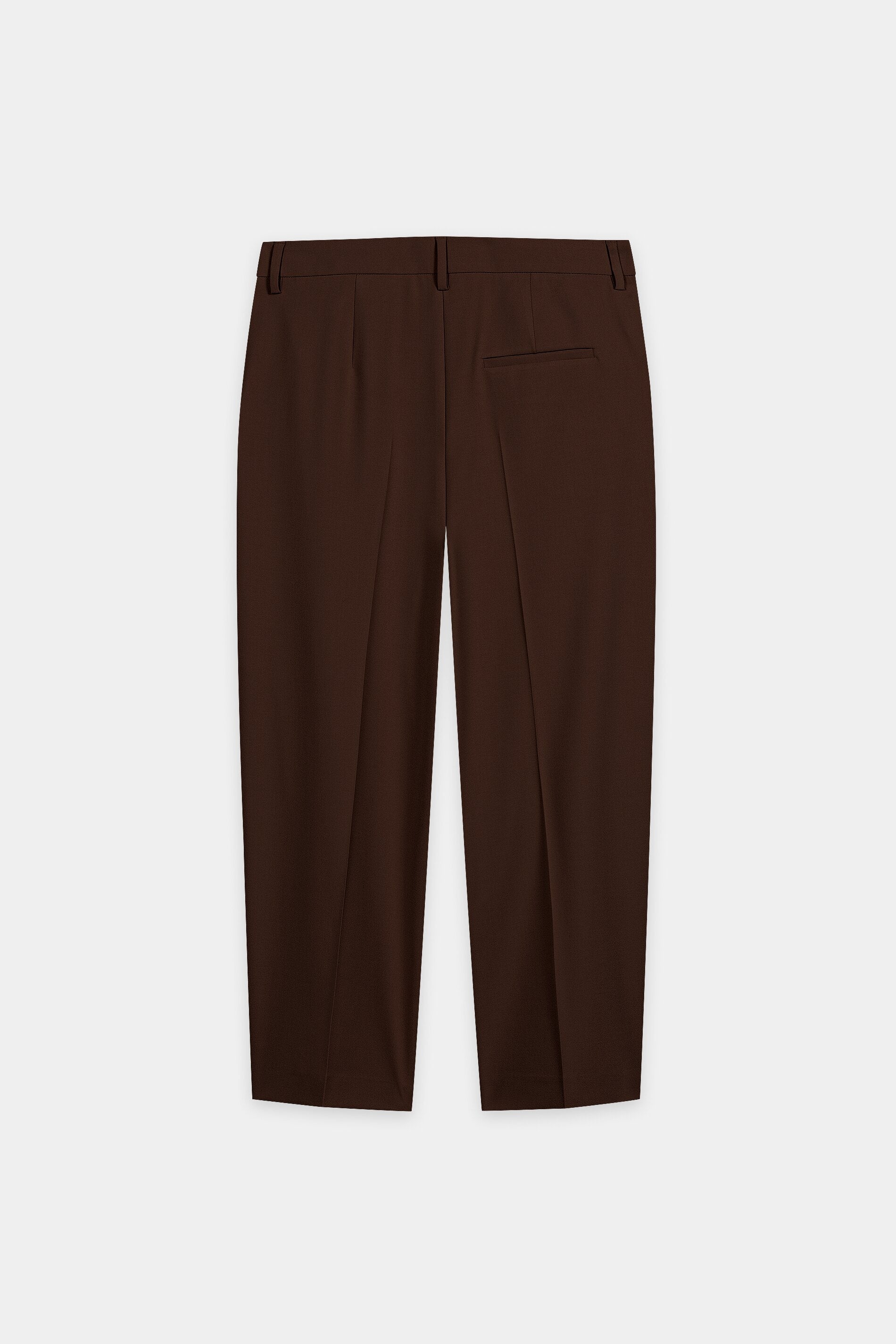 Tapered-Pants mit Bundfalten - marone - Standard | Artikel Rück