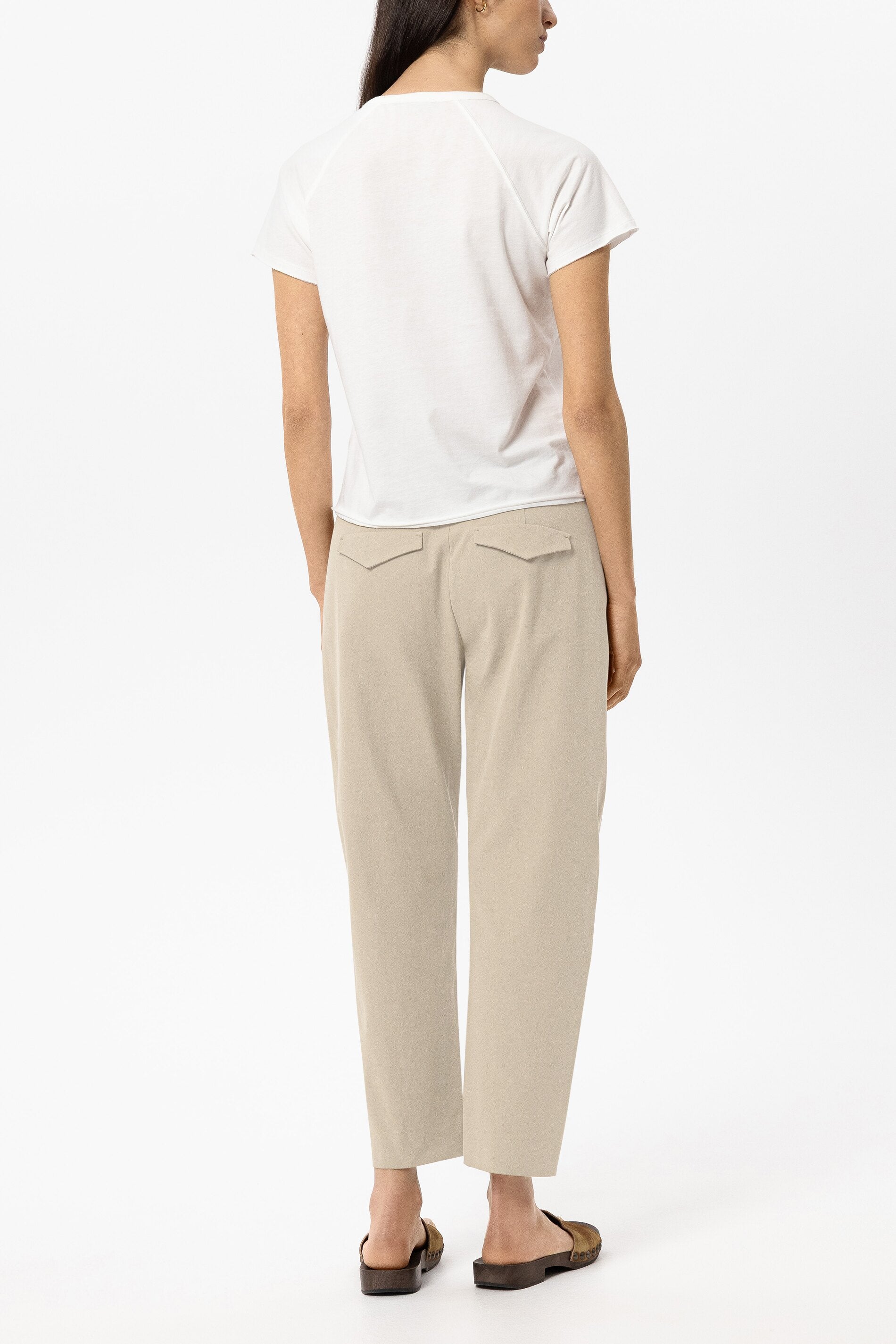Baumwoll-Barrelleg-Pants - ginger - Standard | Model Rück