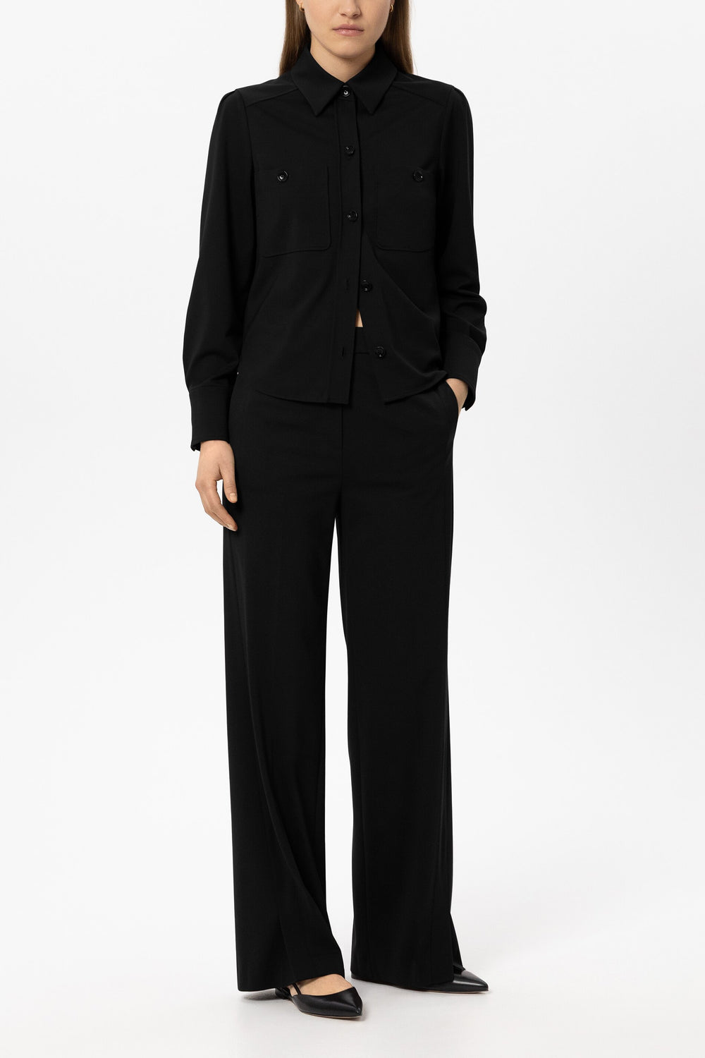 Wideleg aus Punto-Milano - black - Standard