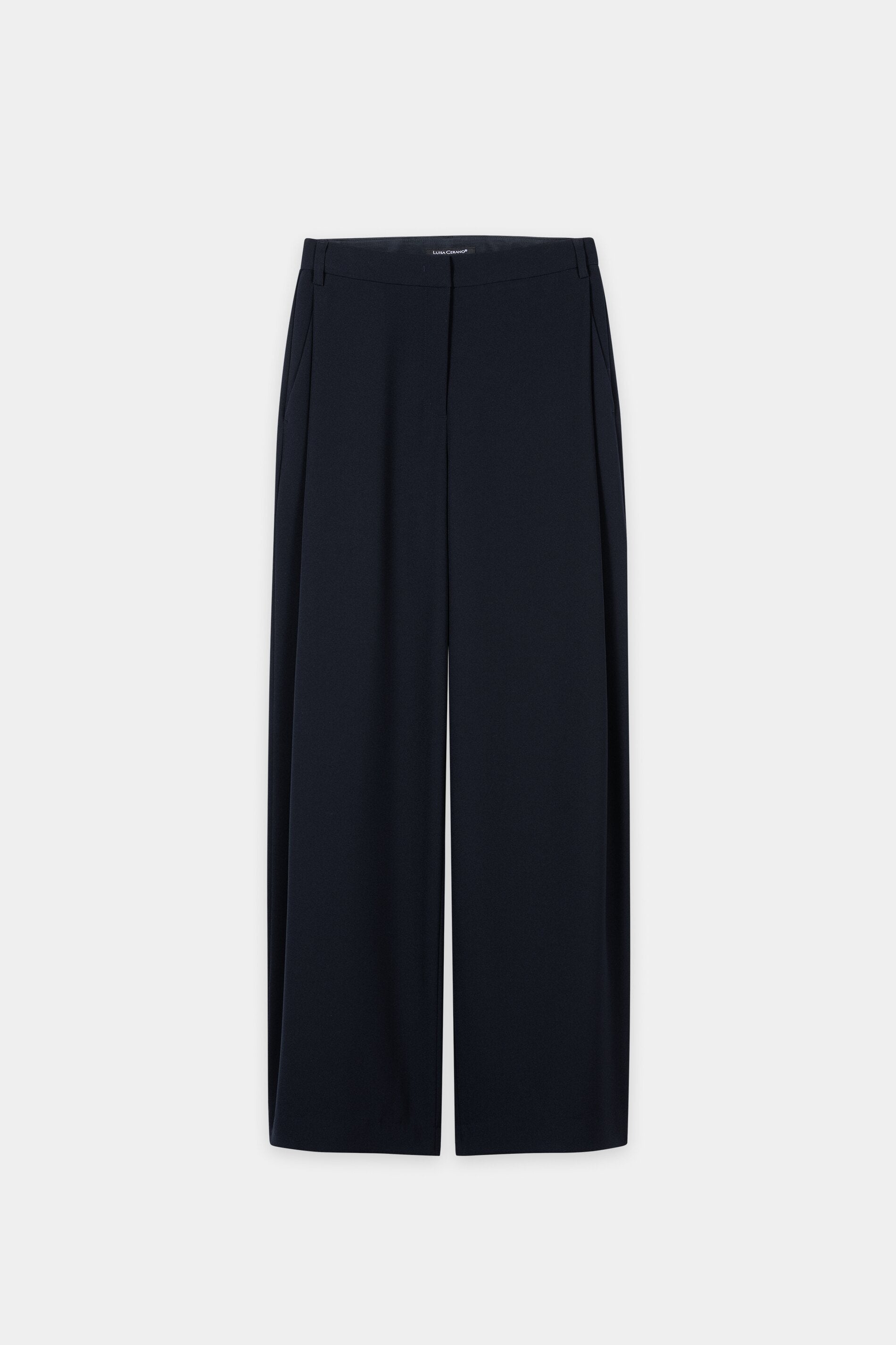 Wideleg-Pants mit Bundfalten - winter navy - Standard | Artikel Front