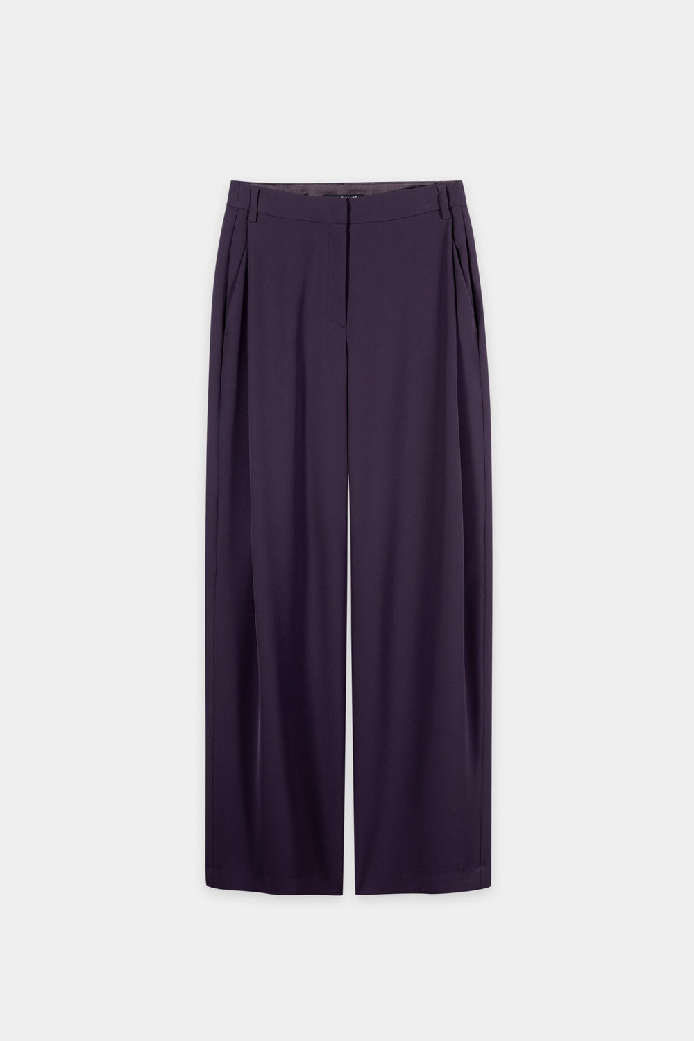 Wideleg-Pants mit Bundfalten - plum - Standard