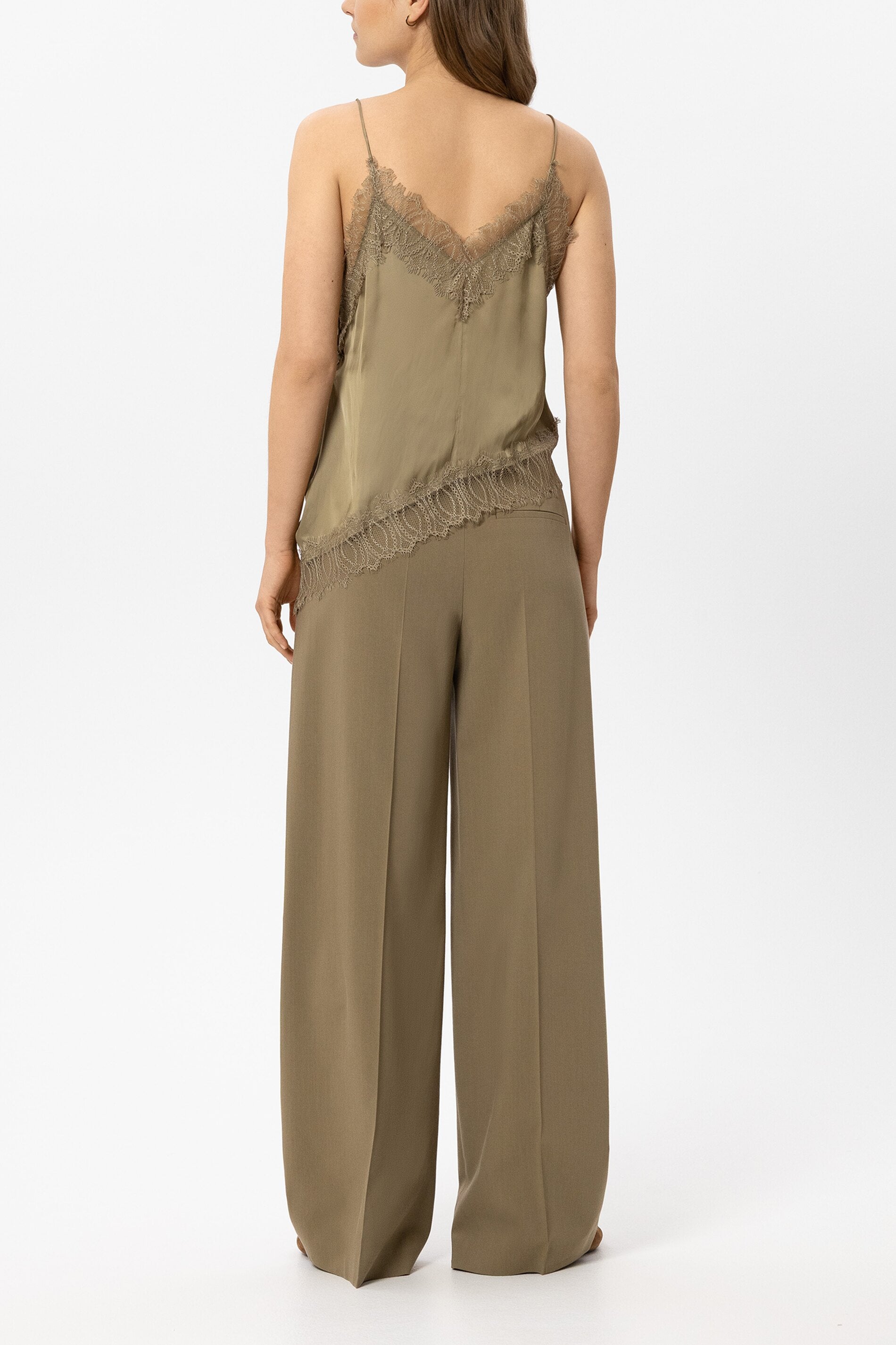 Canvas-Wideleg-Pants - salbei - Standard | Model Rück