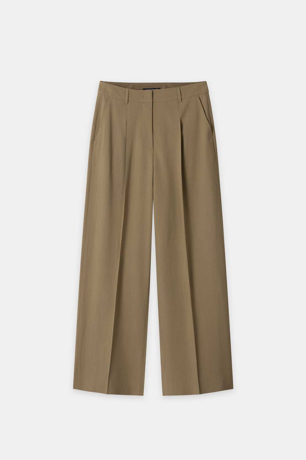 Canvas wide-leg pants - sage - standard