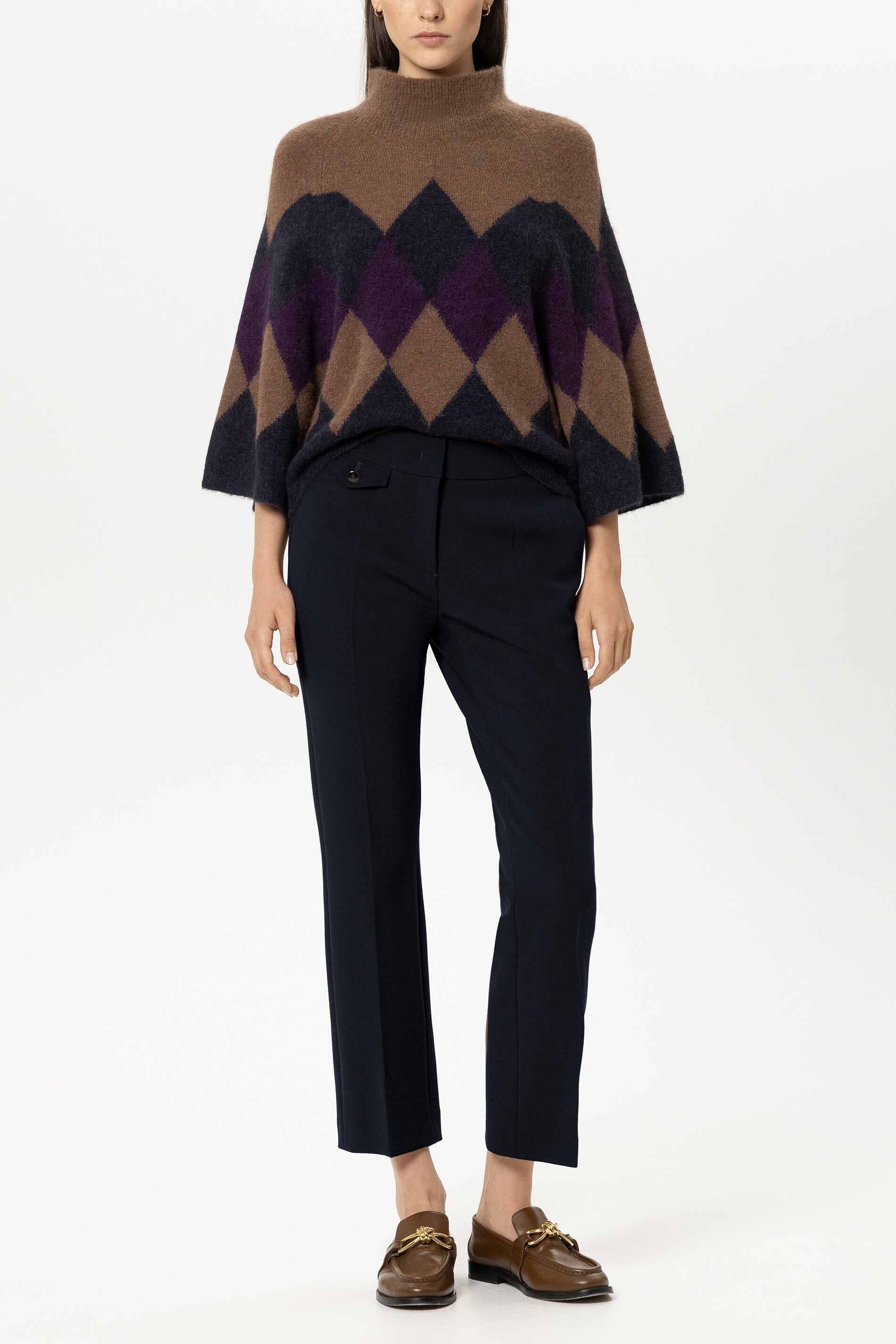 Babyflare-Pants - winter navy - Standard | Model Front
