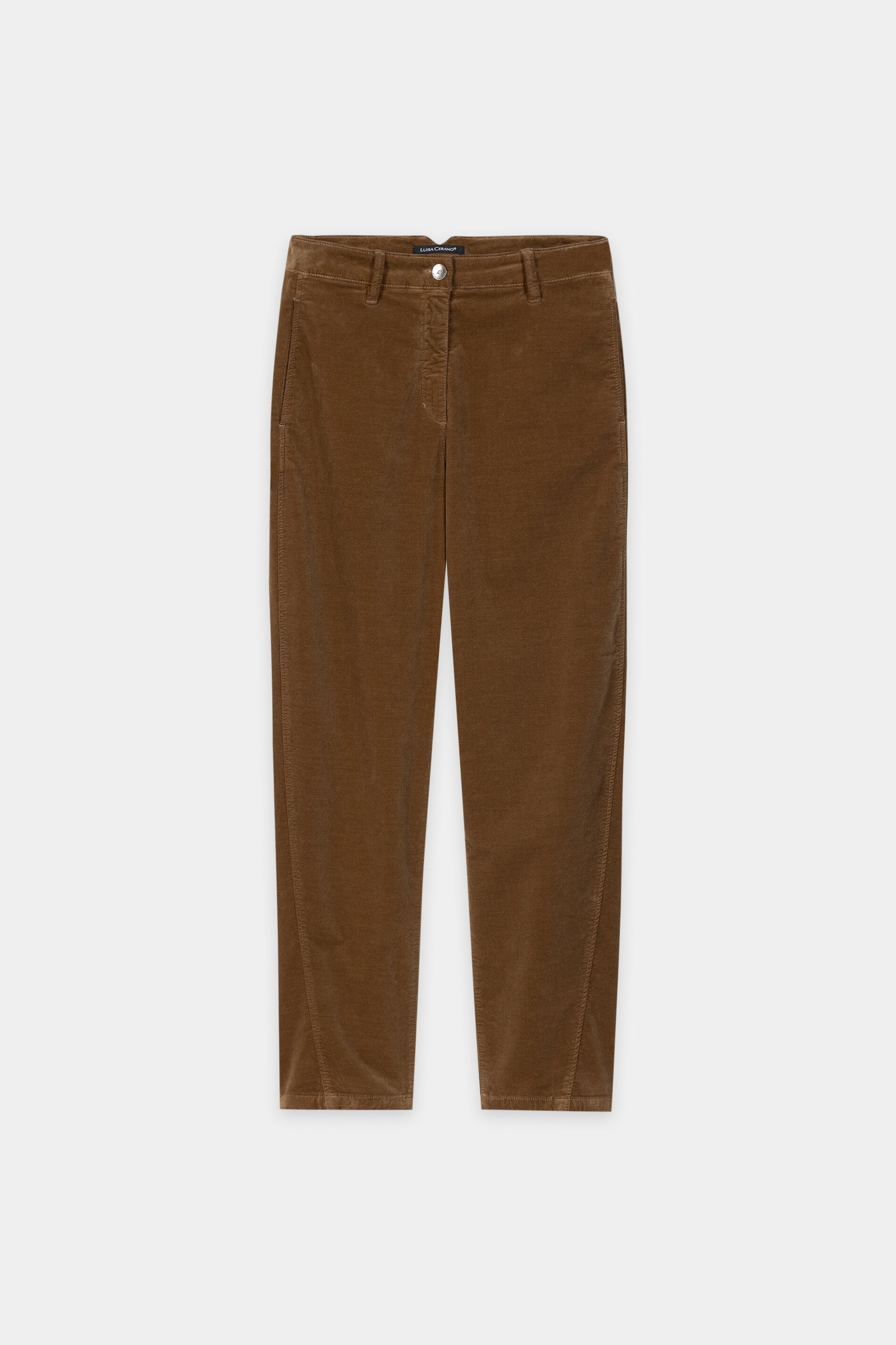 Barrelleg-Velvet-Pants - caramel - Standard | Artikel Front