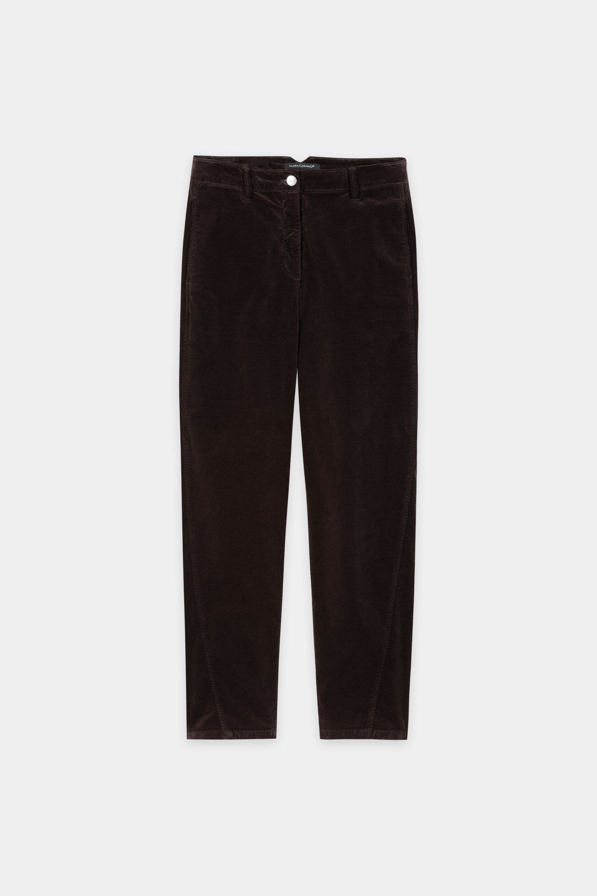 Barrelleg-Velvet-Pants - truffle - Standard | Artikel Front