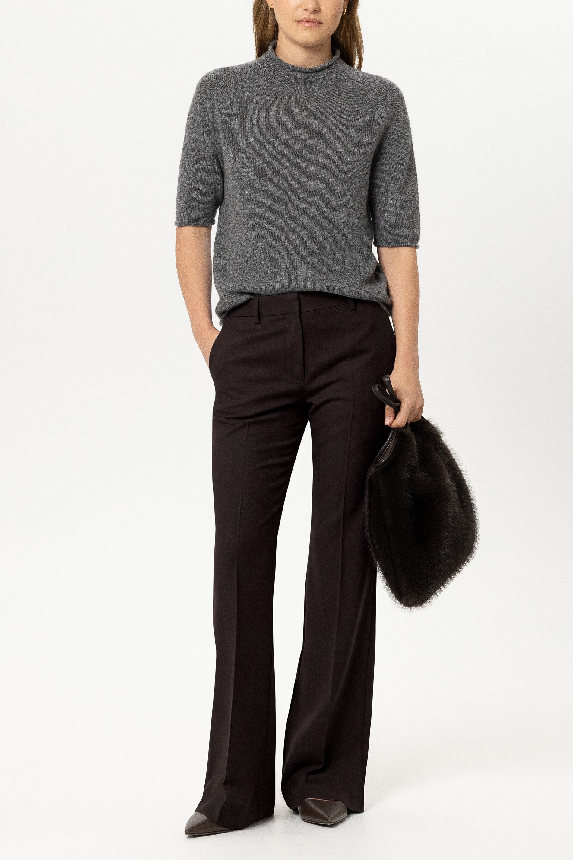 Bootleg-Pants - truffle - Standard | Model Front