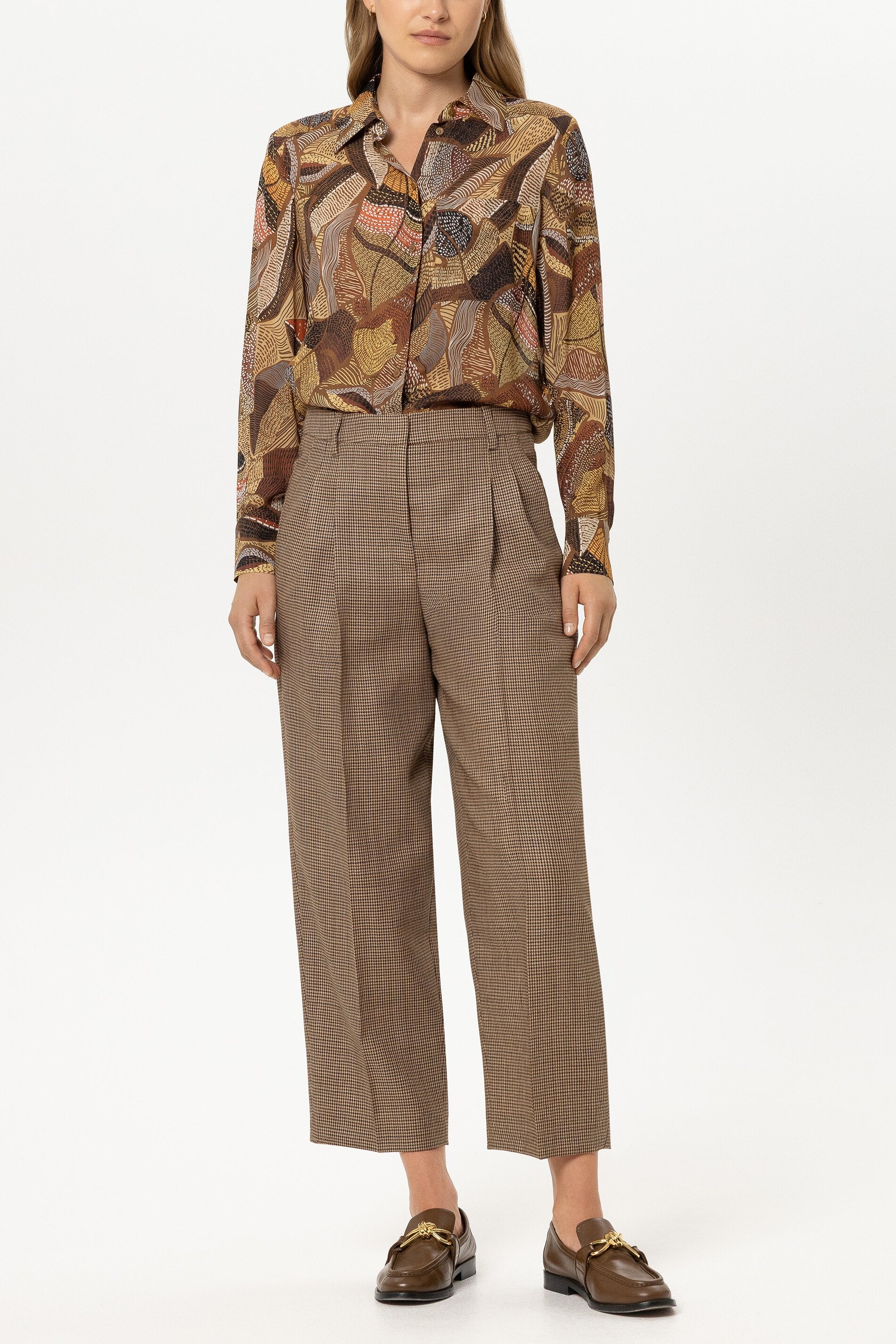 Glencheck-Tapered-Pants - multi - Standard | Model Front